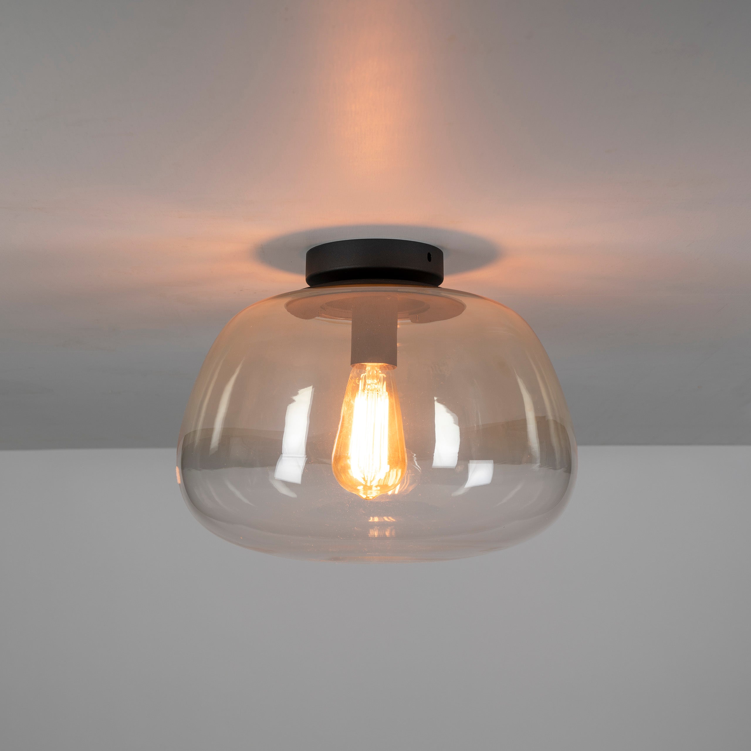 Plafondlamp Pulse Shaded 1-lichts / Amber glas