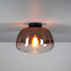 Plafondlamp Pulse Shaded 1 Lichts Koper Glas