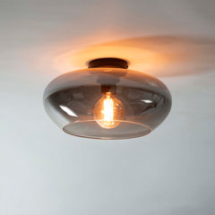 Plafondlamp Elevate 1 Lichts Smoke Grey Glas