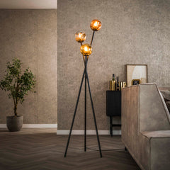 Vloerlamp Molecule 3 Lichts Artic Zwart