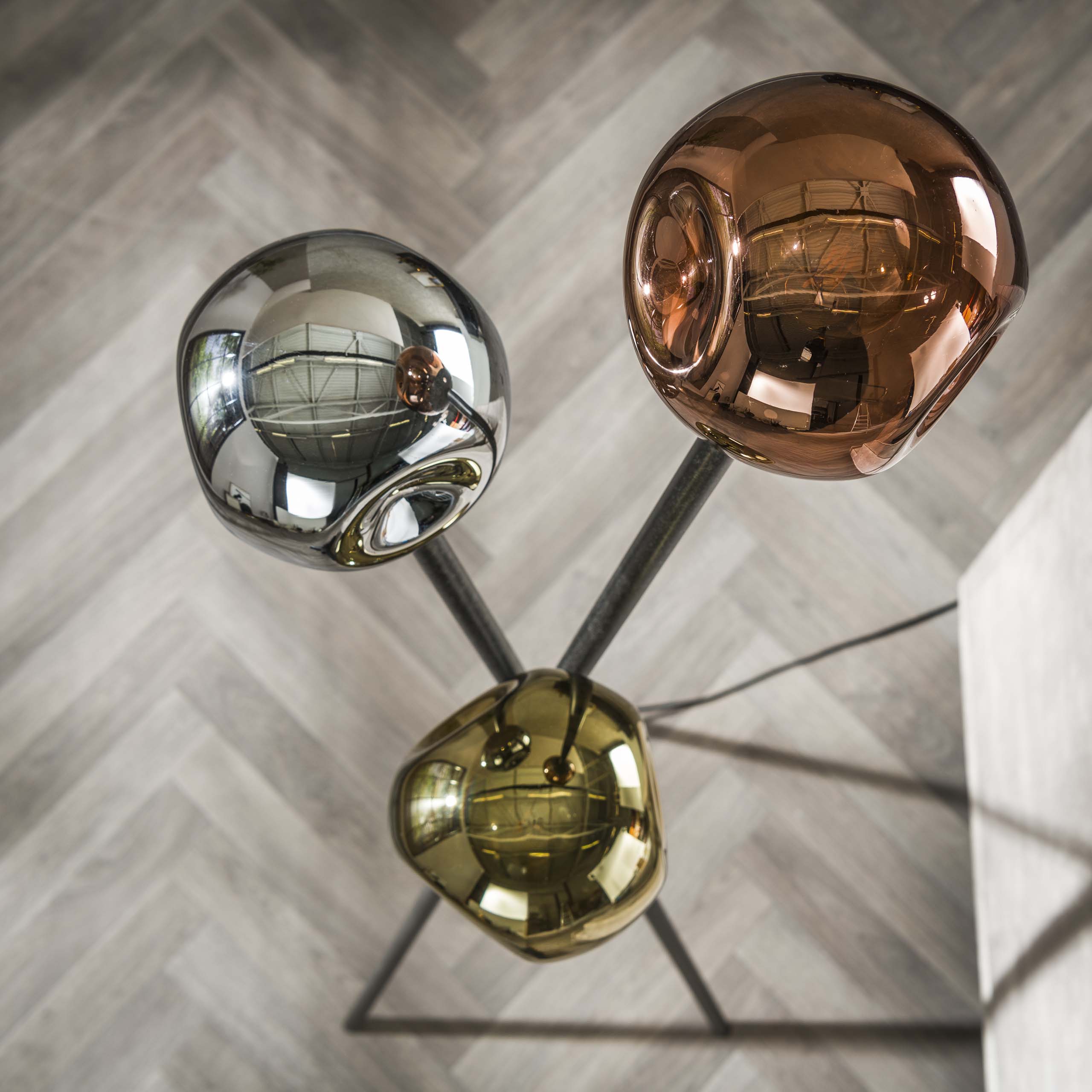 Vloerlamp Molecule 3 Lichts Artic Zwart