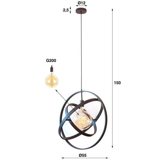 Hanglamp 1L Galaxy