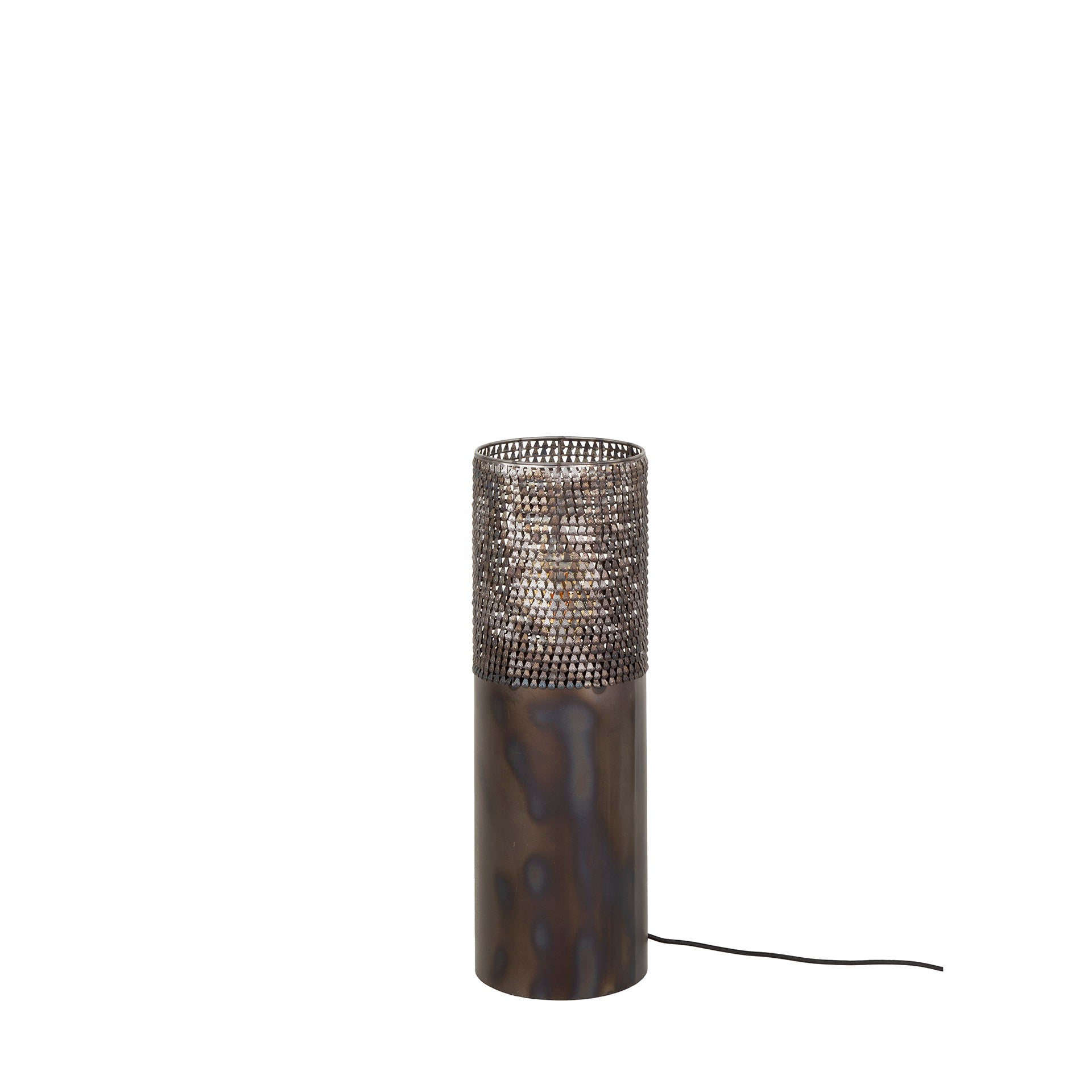 Vloerlamp Cylinder1 Lichts 60Cm Zwart Bruin