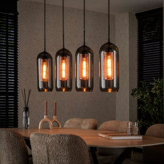 Hanglamp Smoke Mesh 4L Artic Zwart