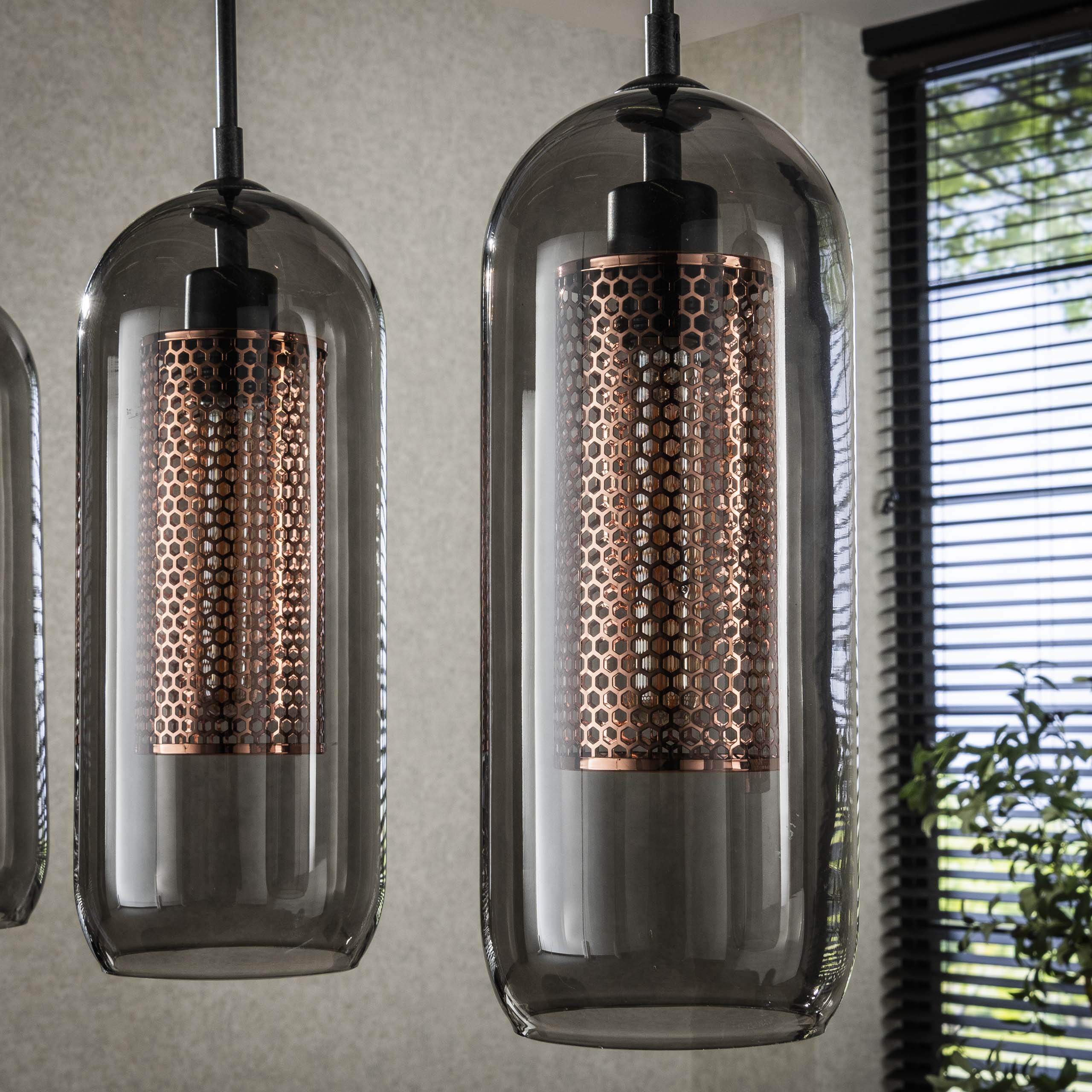 Hanglamp Smoke Mesh 4L Artic Zwart