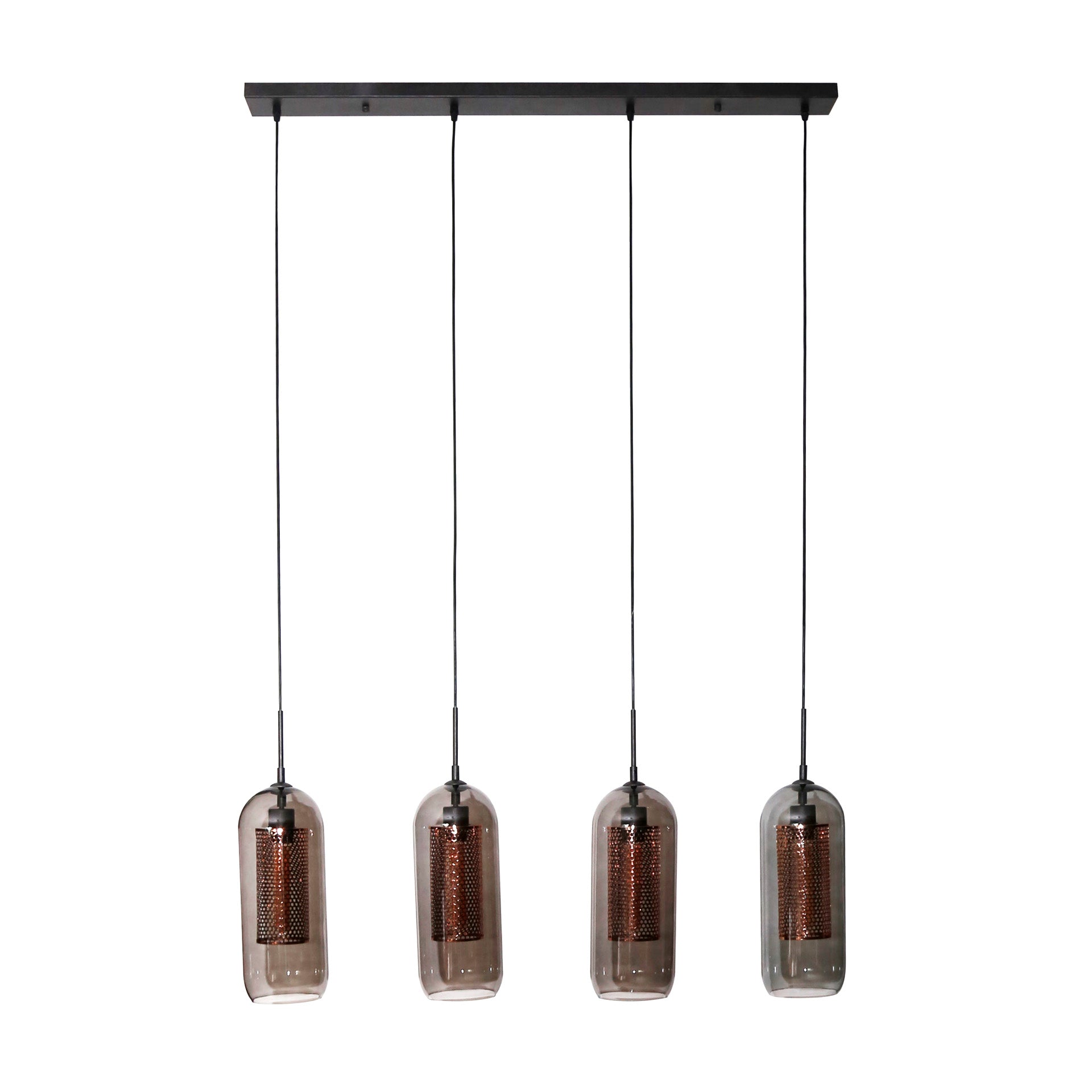 Hanglamp Smoke Mesh 4L Artic Zwart