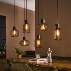 Hanglamp Mix Metal 3 3 Lichts Charcoal