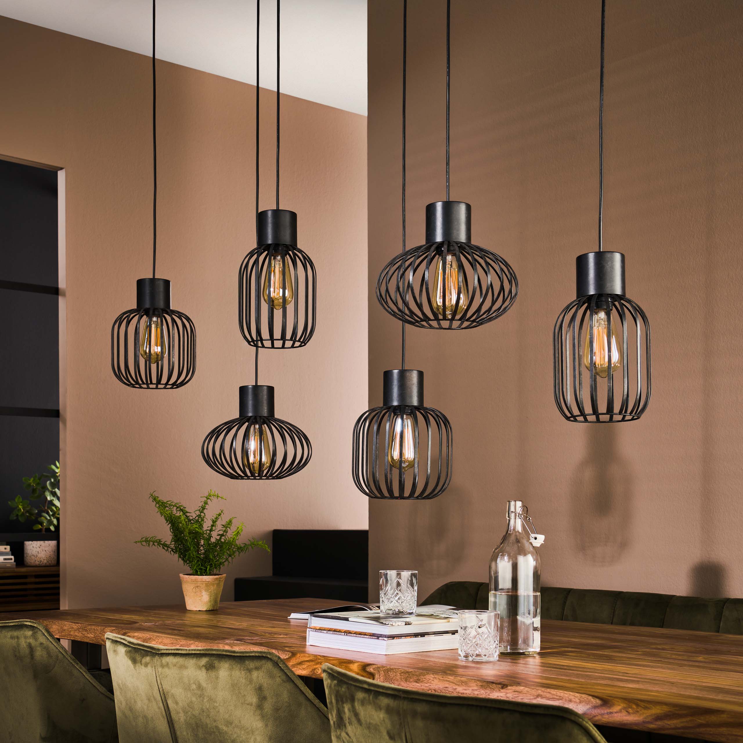 Hanglamp Mix Metal 3 3 Lichts Charcoal