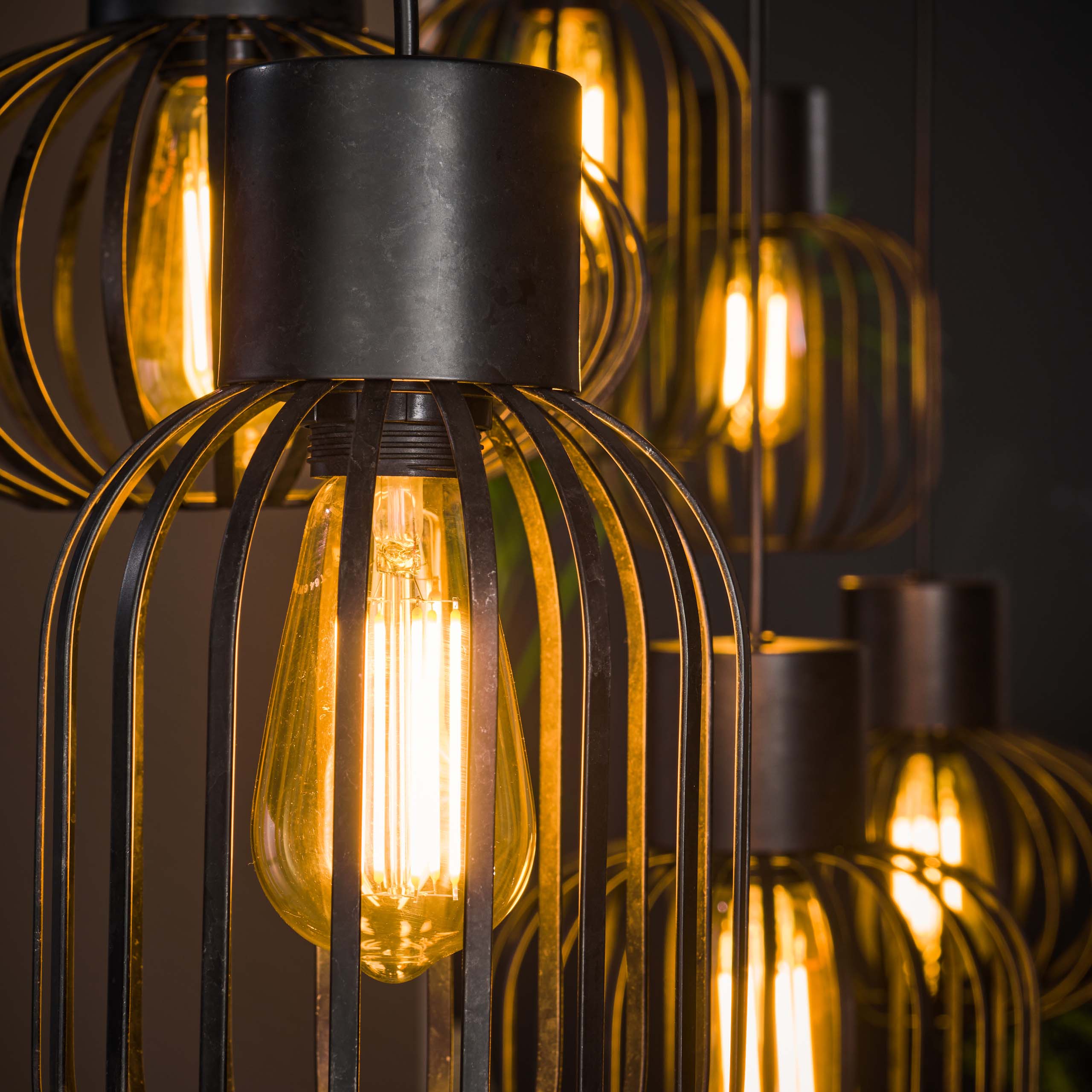 Hanglamp Mix Metal 3 3 Lichts Charcoal
