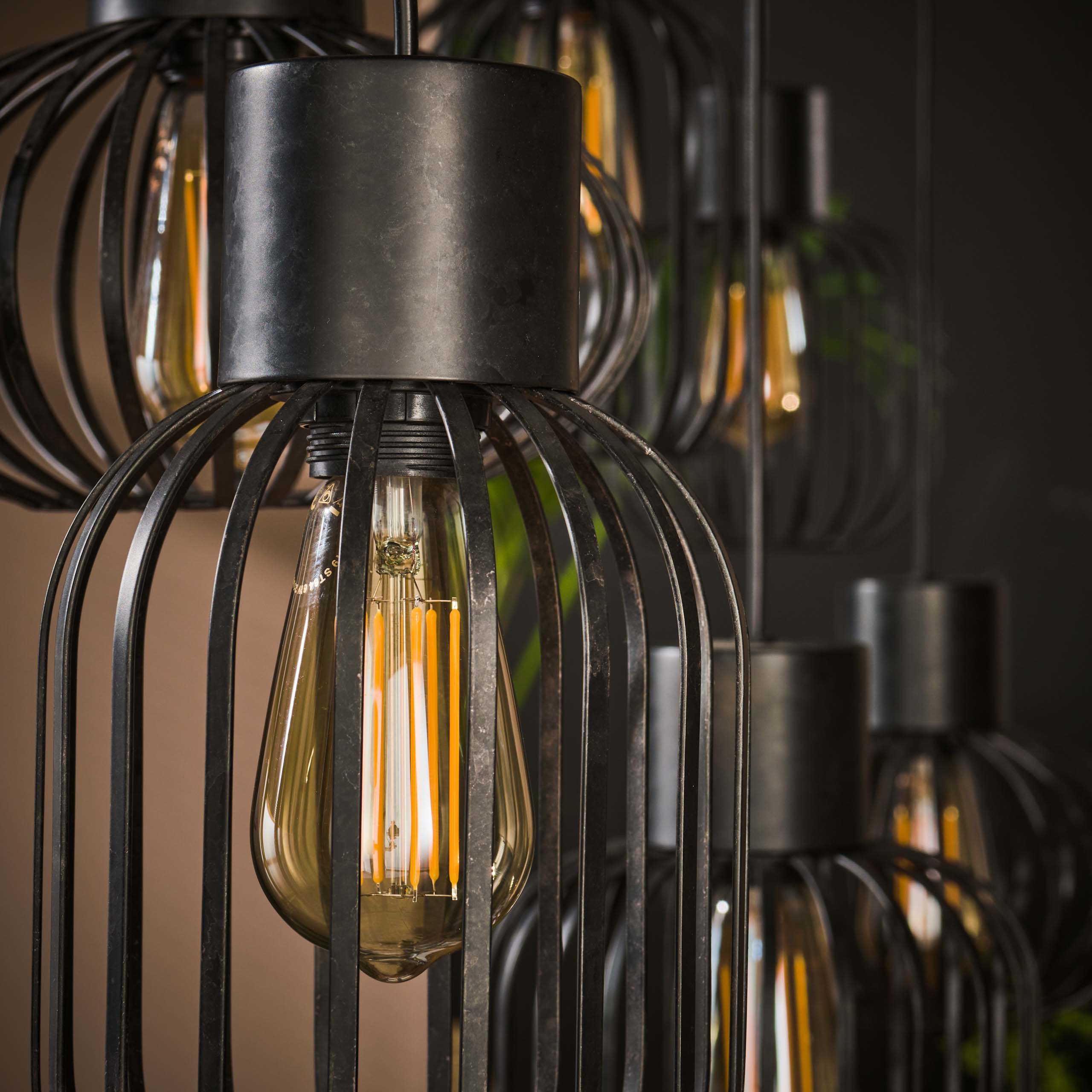 Hanglamp Mix Metal 3 3 Lichts Charcoal