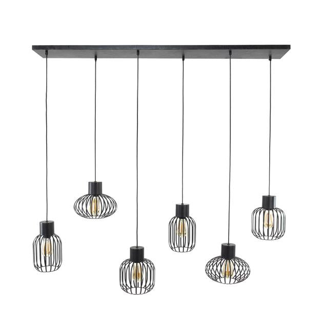 Hanglamp 3+3 mix metal