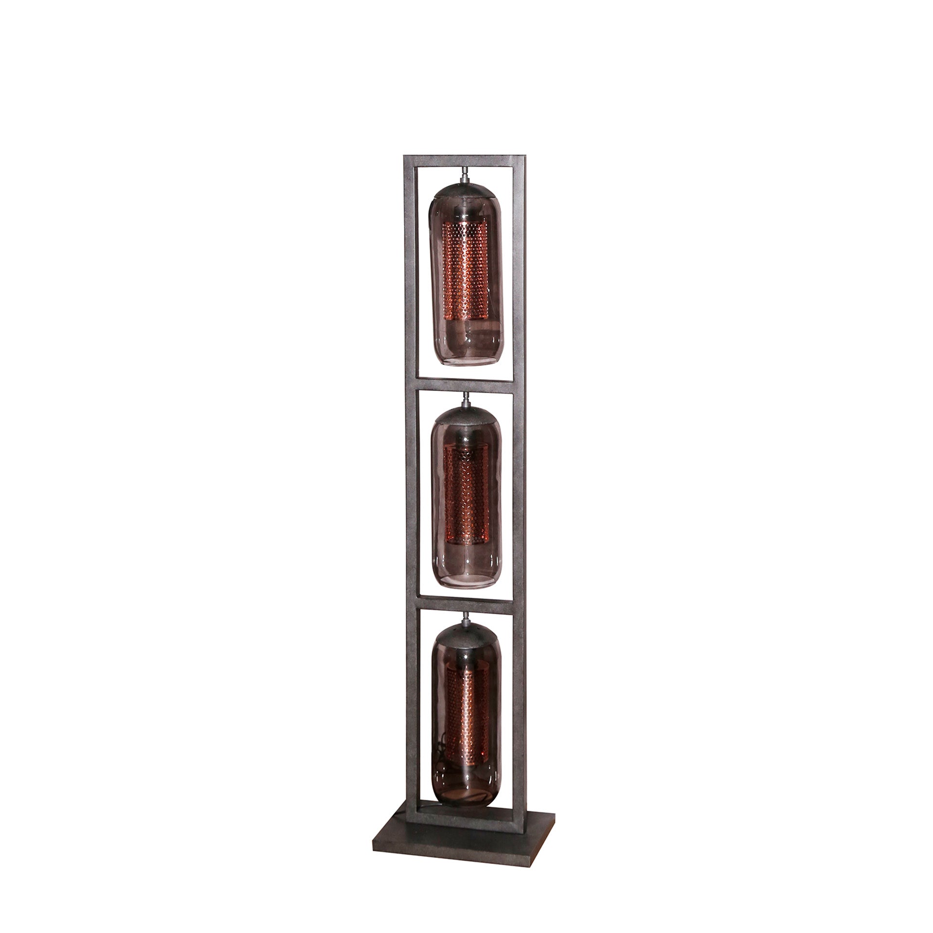 Vloerlamp Smoke Mesh 3 Lichts Artic Zwart