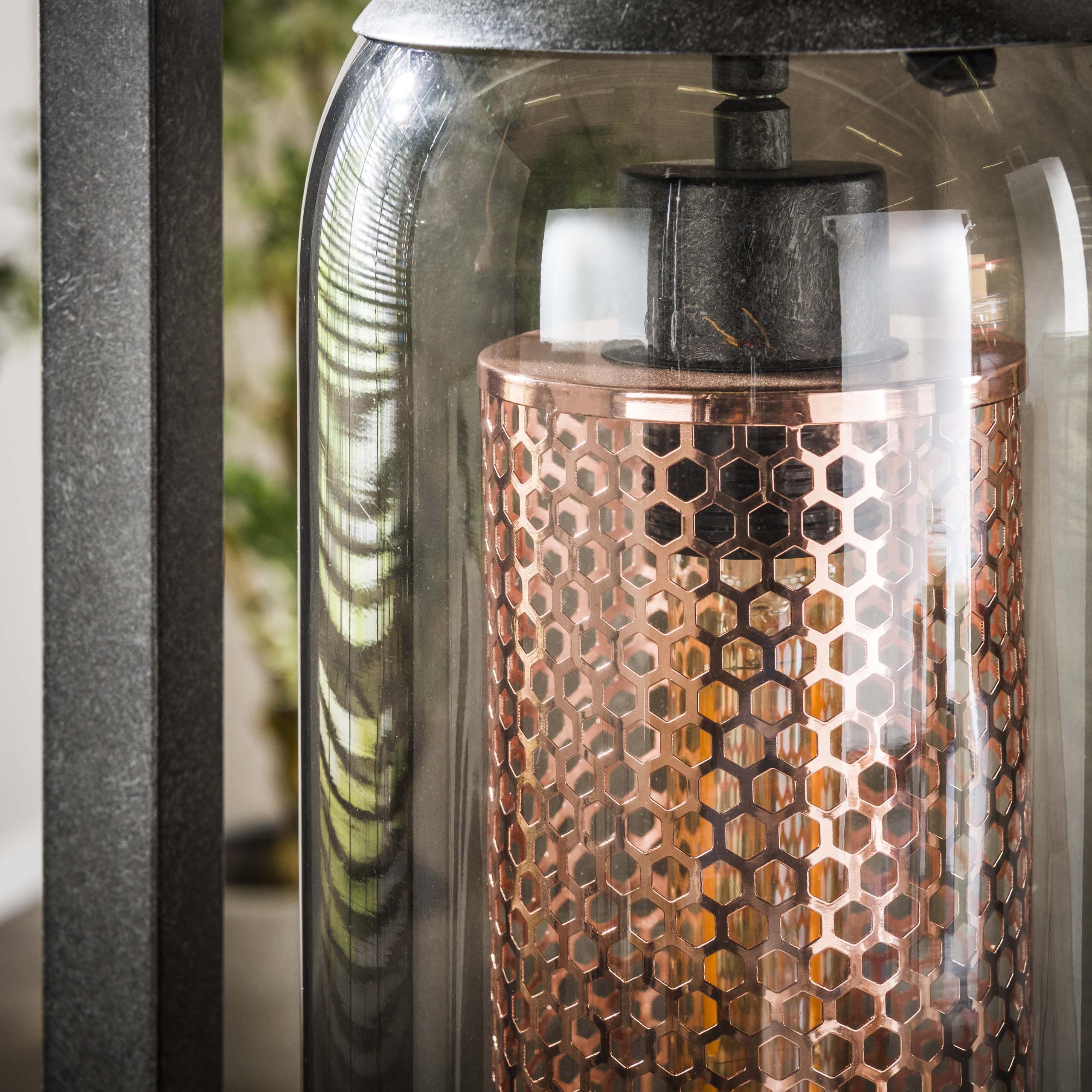 Vloerlamp Smoke Mesh 4 Lichts Artic Zwart