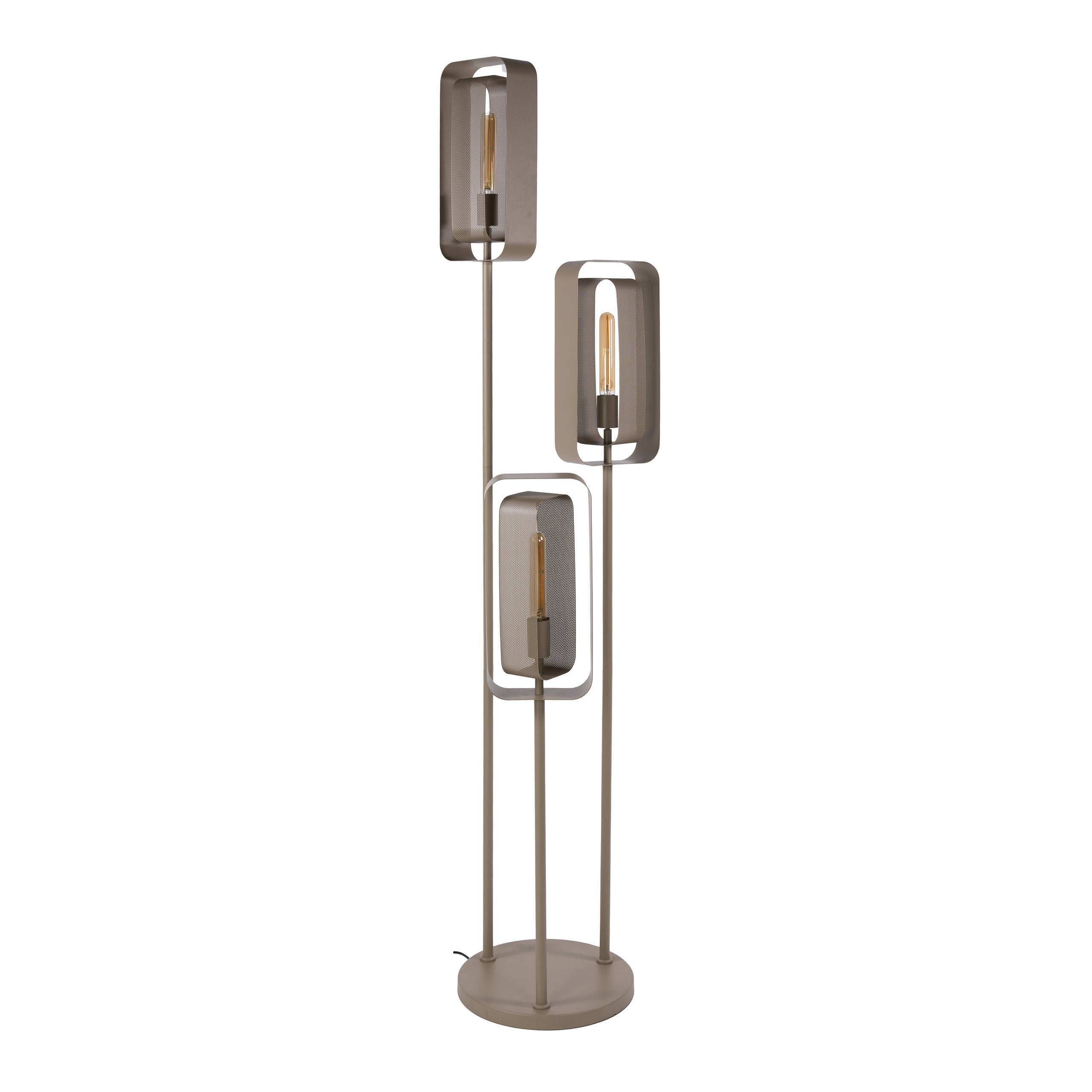 Vloerlamp Mesh Rotate getrapt 3-lichts / Beige