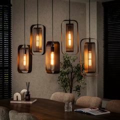 Hanglamp Mesh Rotate 5 Lichts Artic Zwart