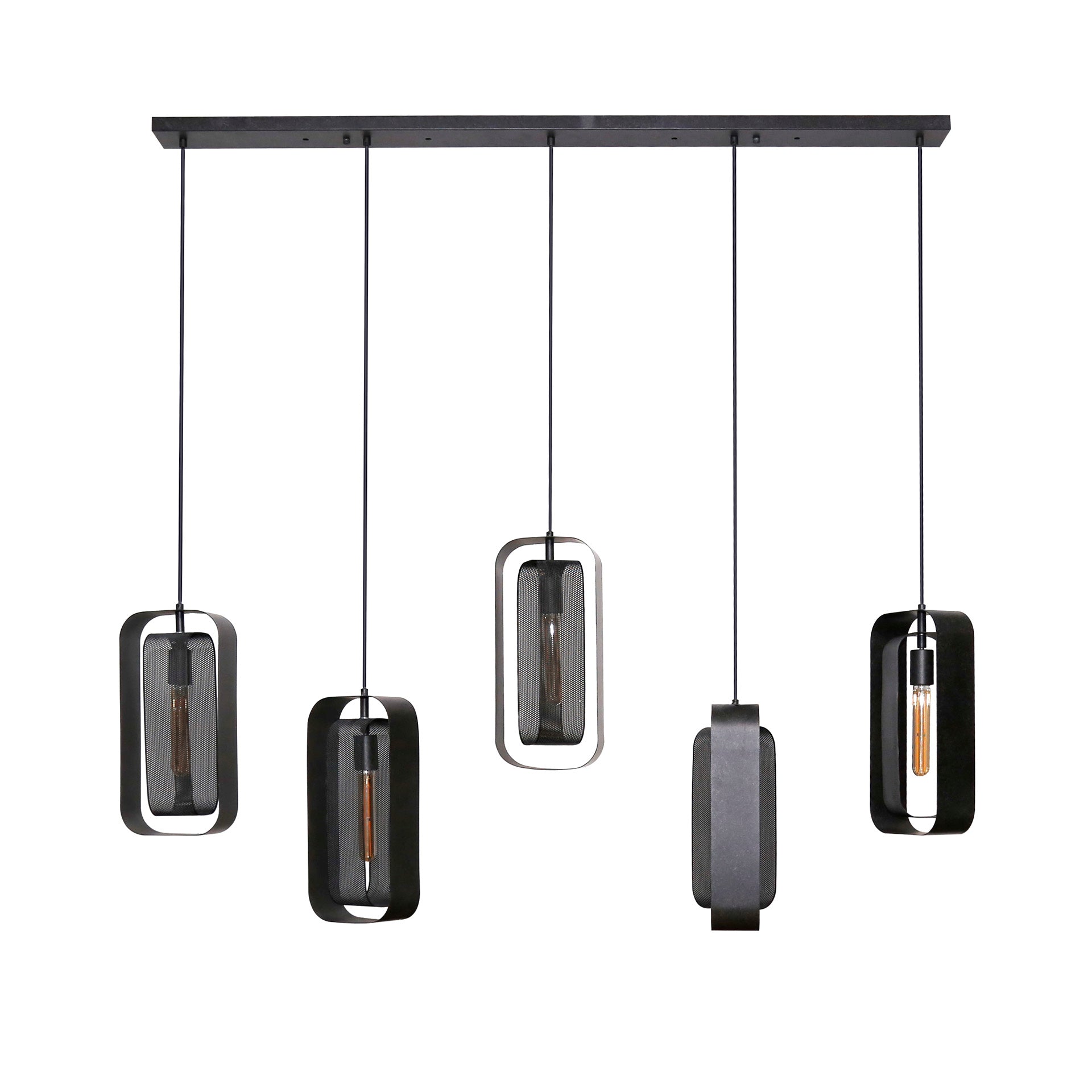 Hanglamp Mesh Rotate 5 Lichts Artic Zwart
