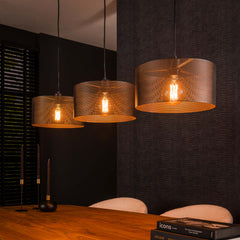 Hanglamp Mesh Round 3 Lichts Artic Zwart