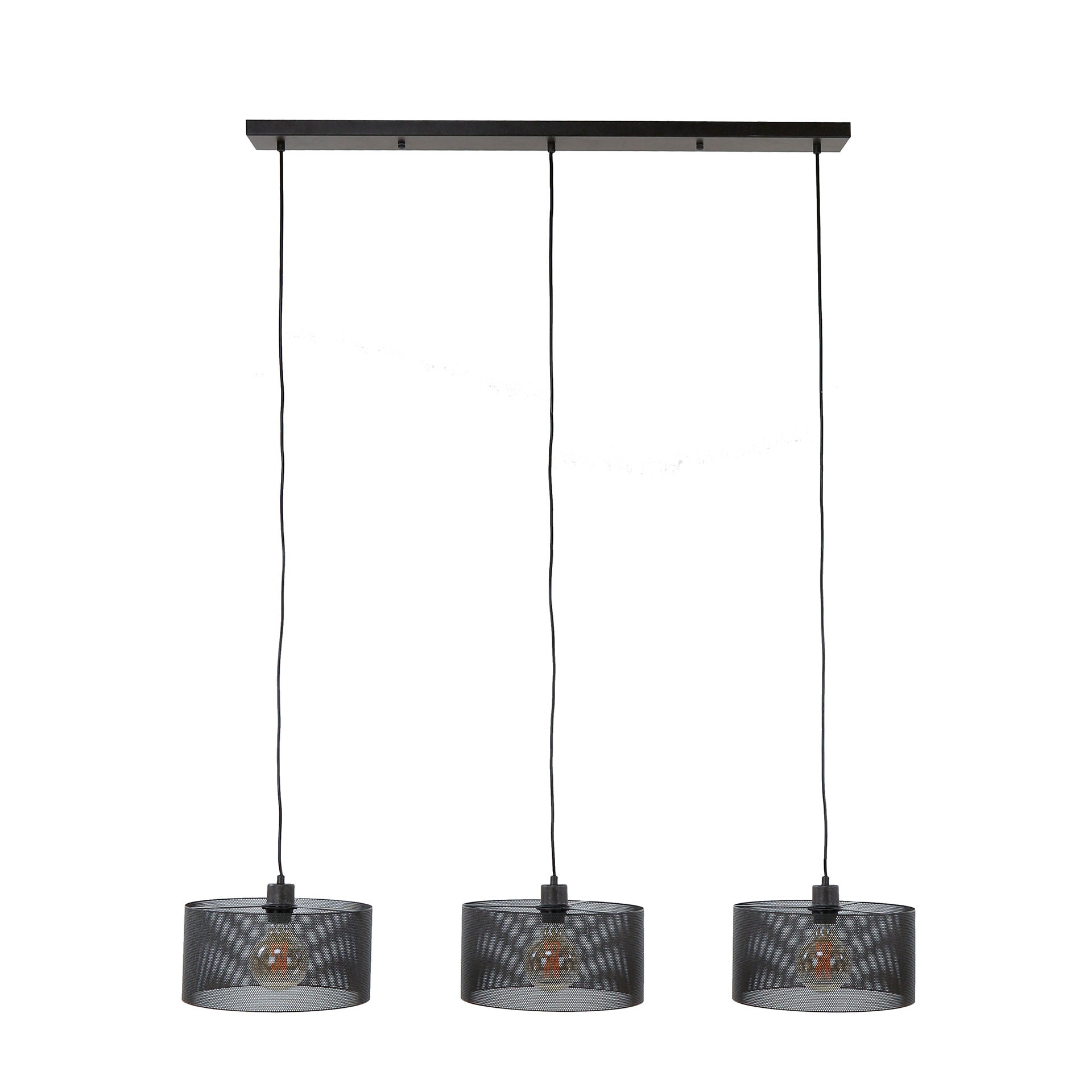 Hanglamp Mesh Round 3 Lichts Artic Zwart