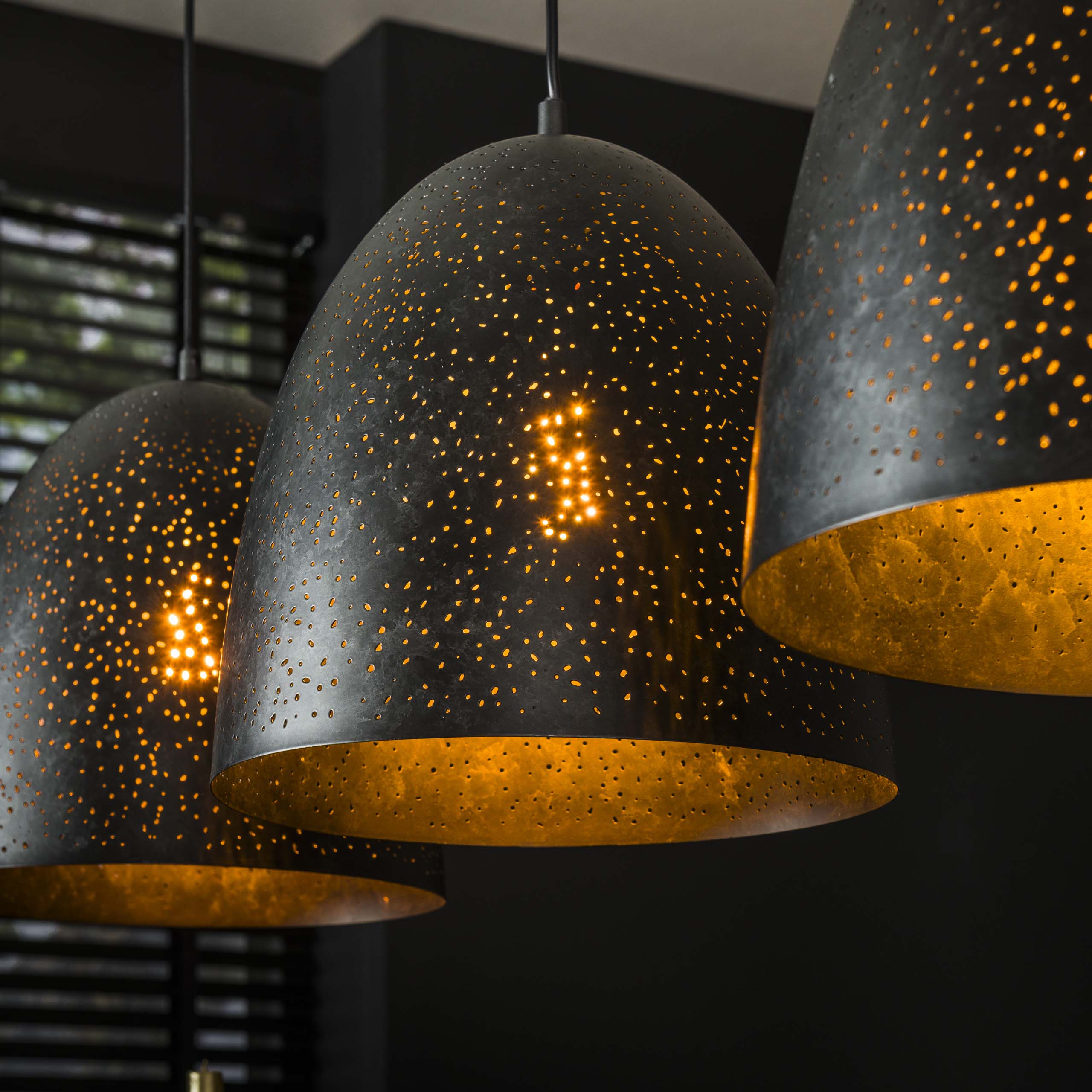 Hanglamp Kosmos 3 Lichts Charcoal