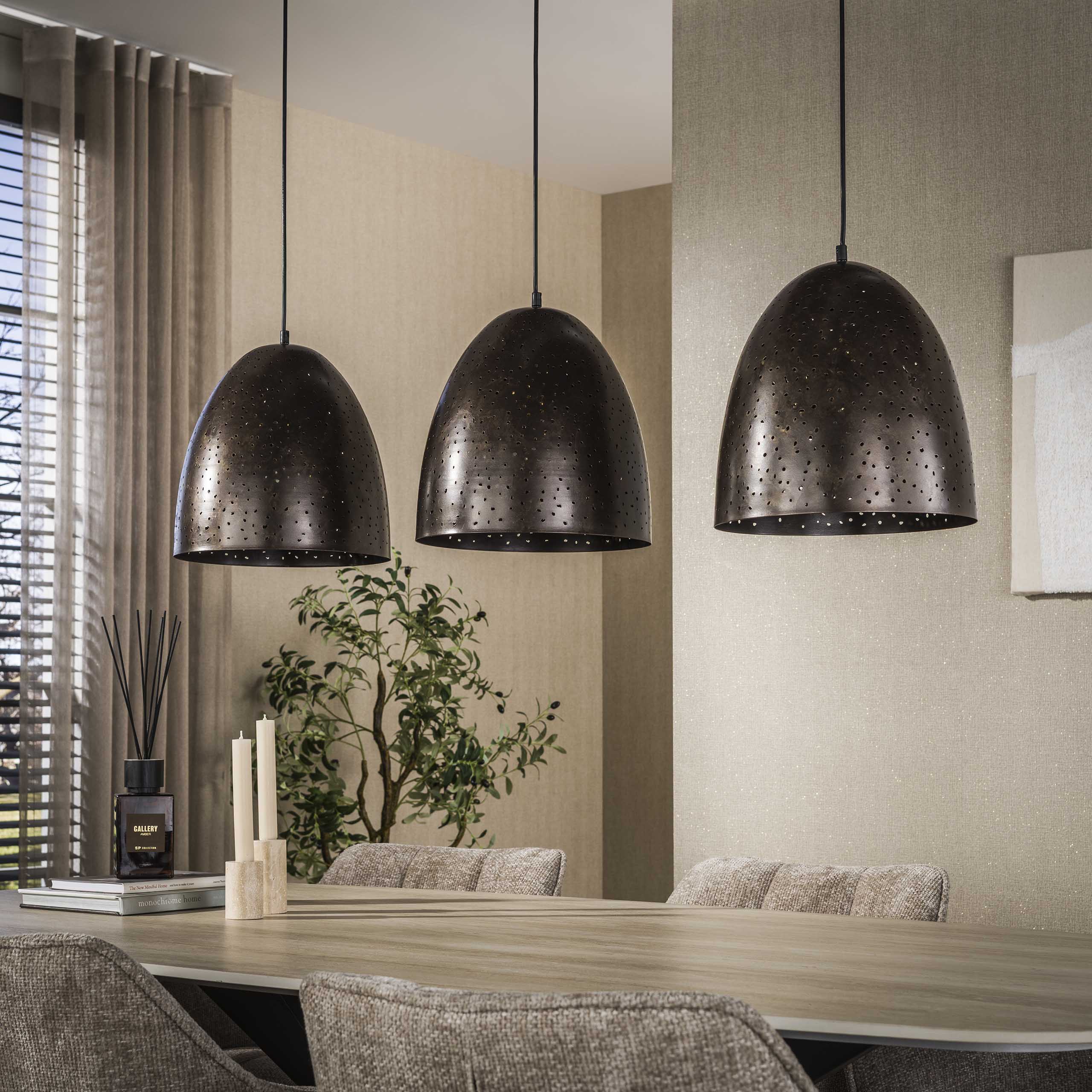 Hanglamp Kosmos 3 Lichts Urban Bruin