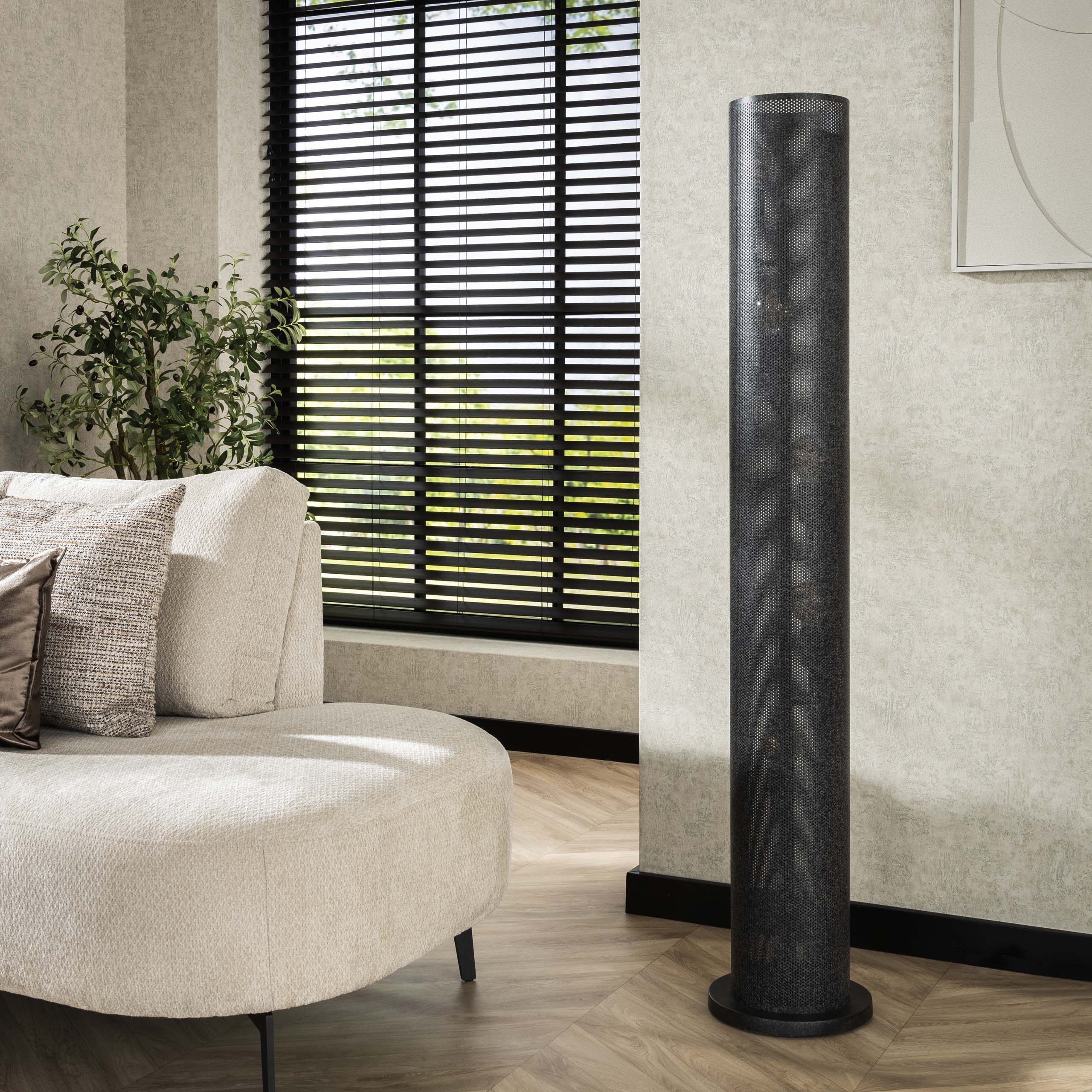 Vloerlamp Tubon Mesh 5 Lichts Artic Zwart