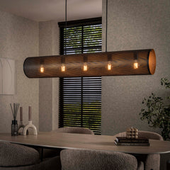 Hanglamp Tubon Mesh 5 Lichts Artic Zwart
