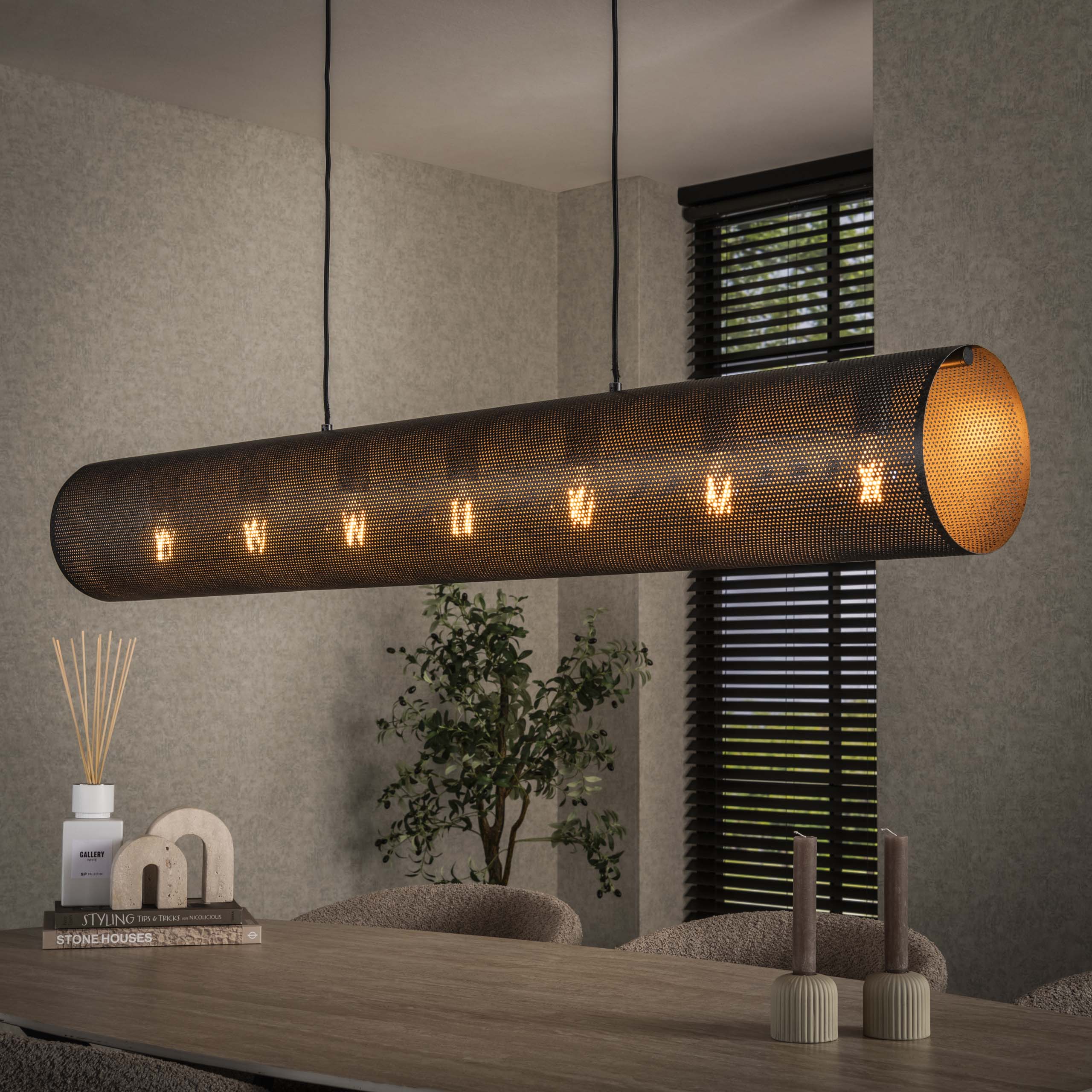 Hanglamp Tubon Mesh 7L / Artic zwart