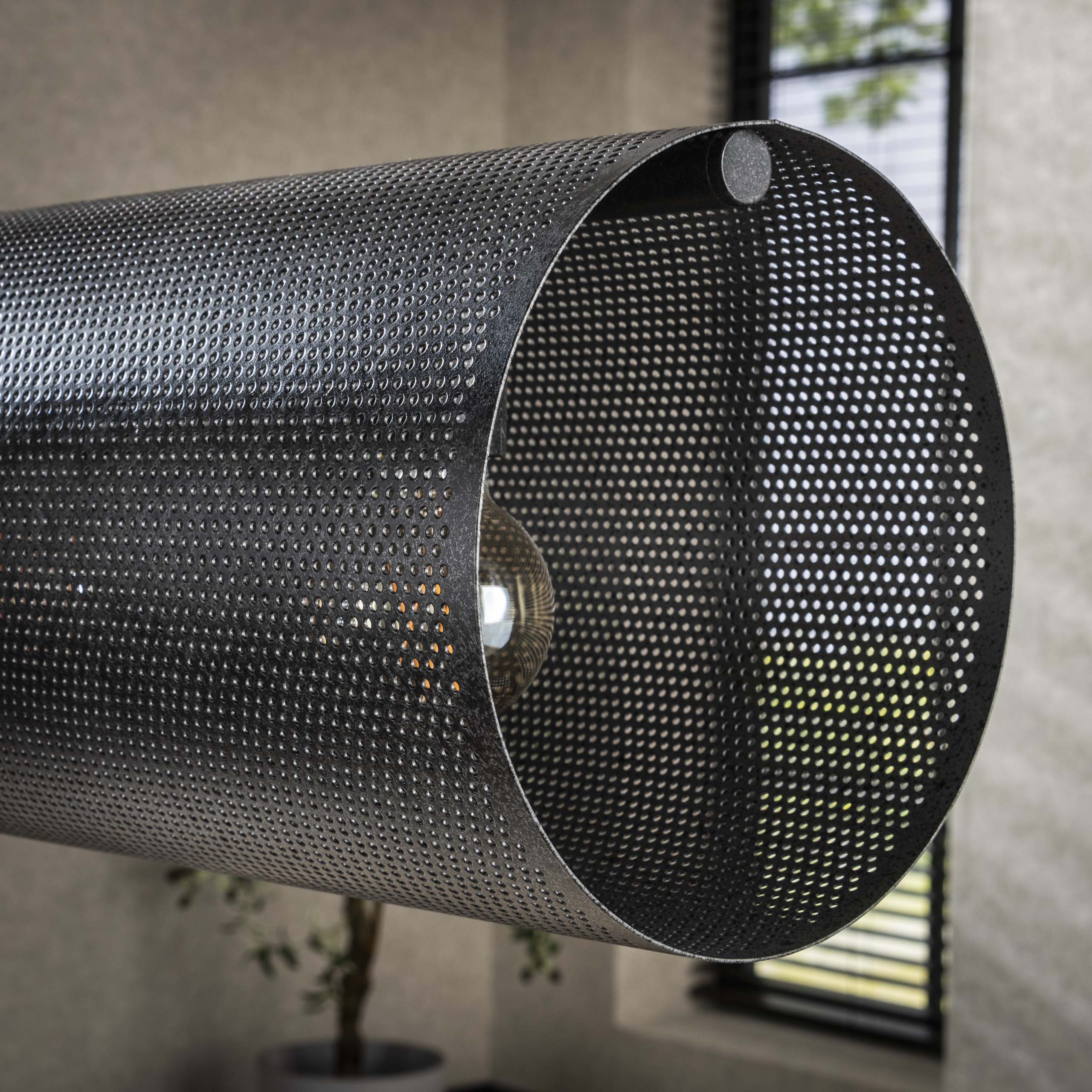 Hanglamp Tubon Mesh 7L Artic Zwart
