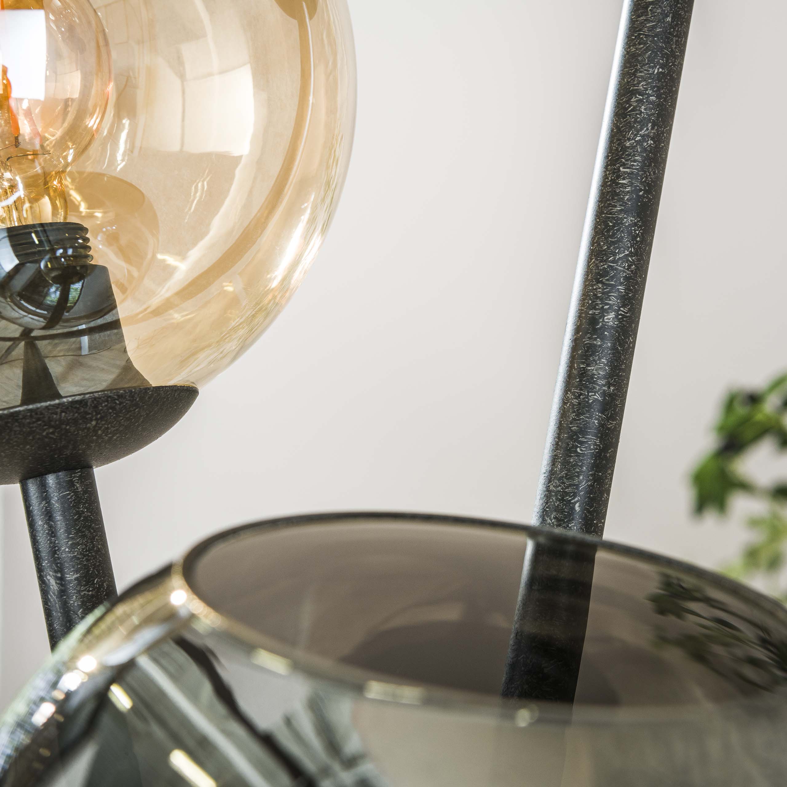 Vloerlamp Multi Globe 3 Lichts Artic Zwart