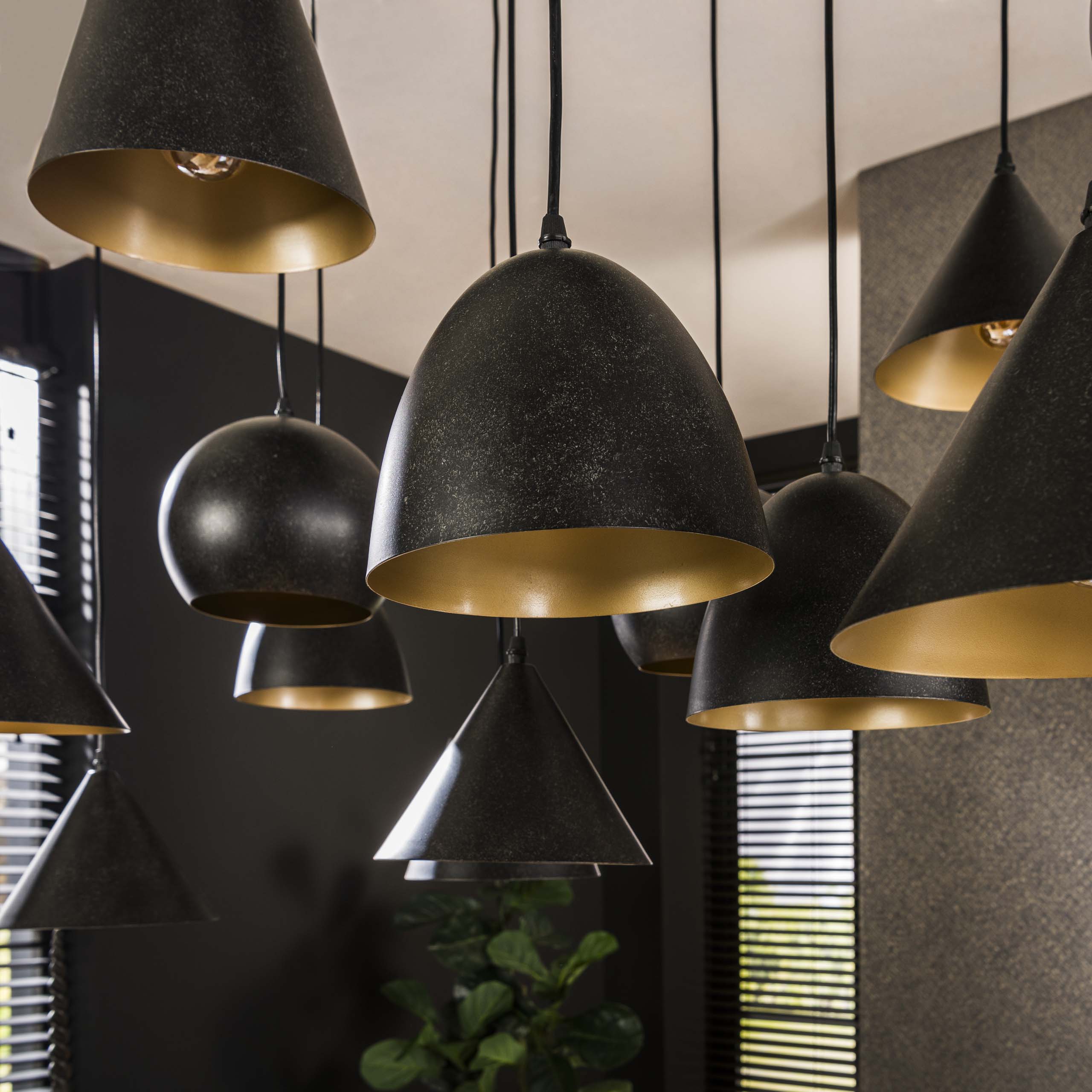 Hanglamp Metal Xxl 6 6 6 Lichts Artic Zwart