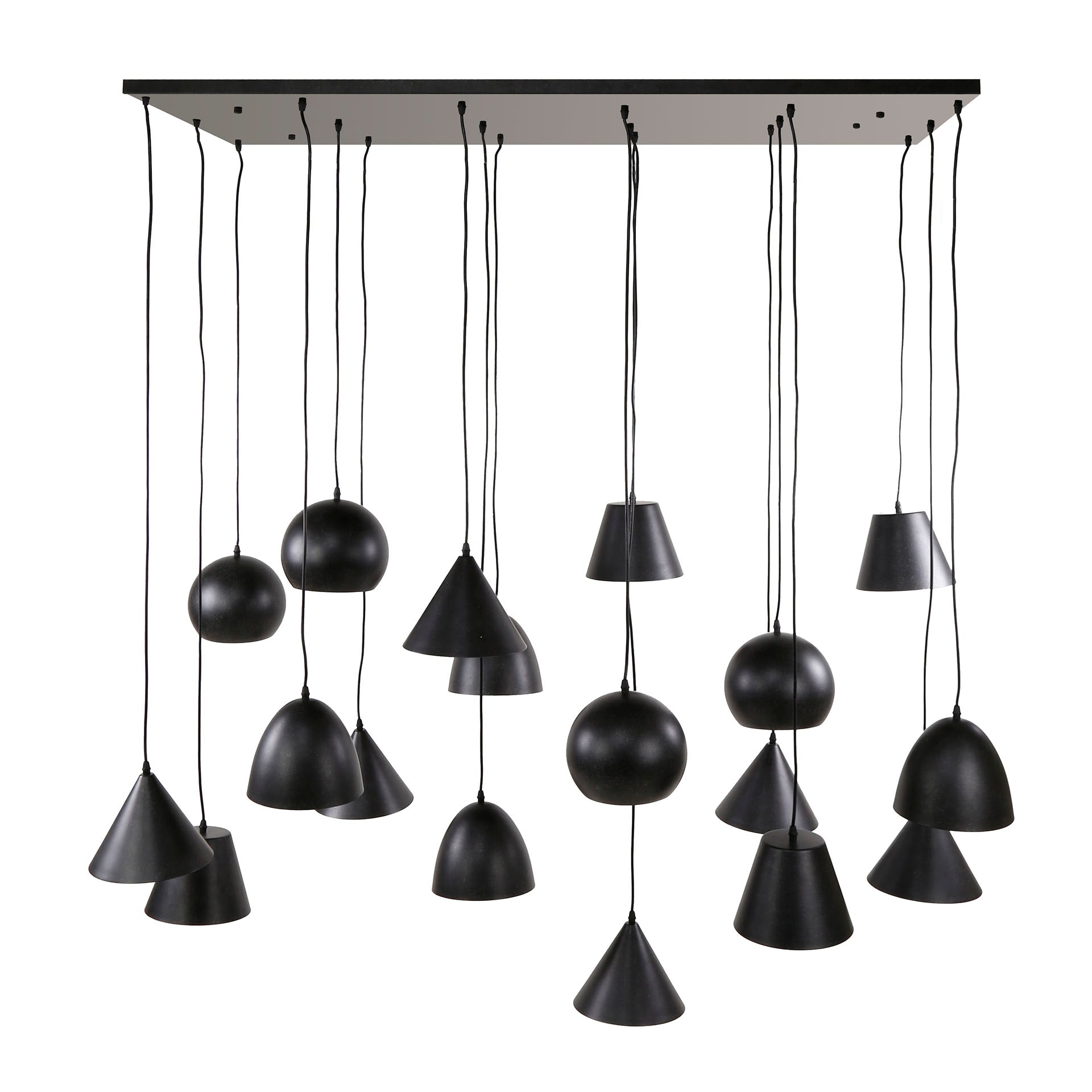 Hanglamp Metal Xxl 6 6 6 Lichts Artic Zwart