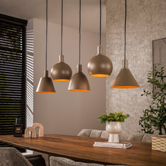 Hanglamp Metallo 5 Lichts Beige