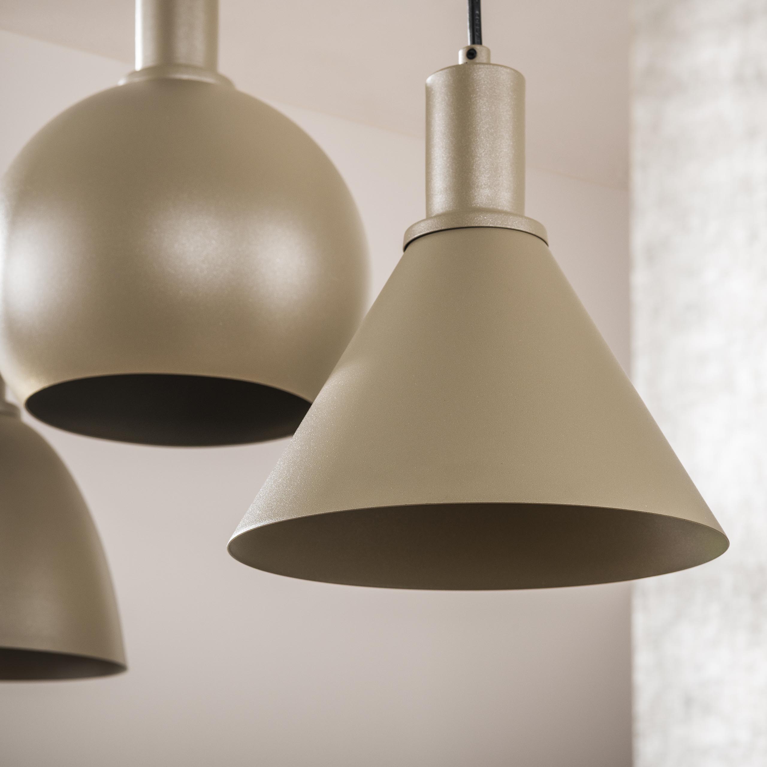 Hanglamp Metallo 5 Lichts Beige