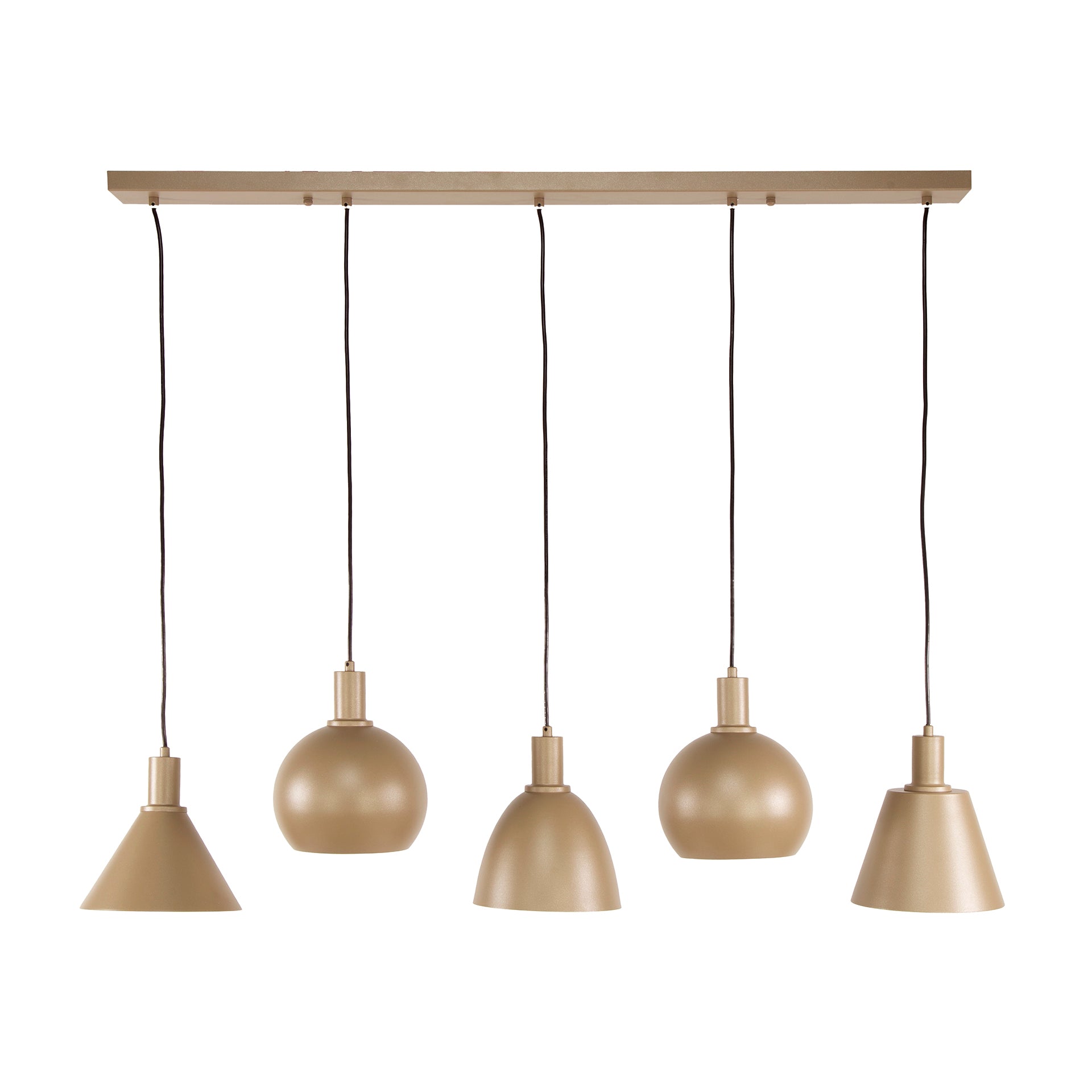 Hanglamp Metallo 5 Lichts Beige