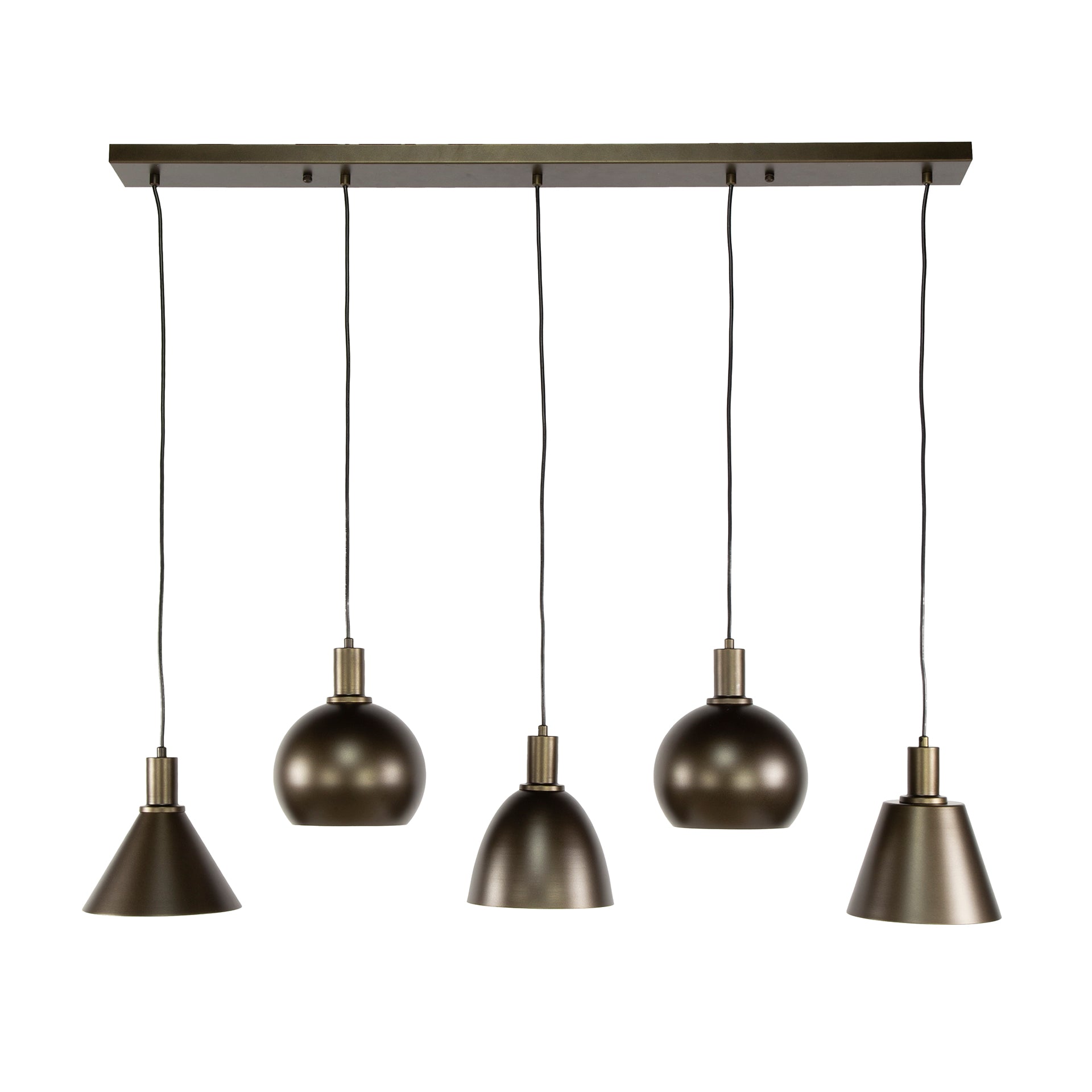 Hanglamp Metallo 5 Lichts Sienna Bruin