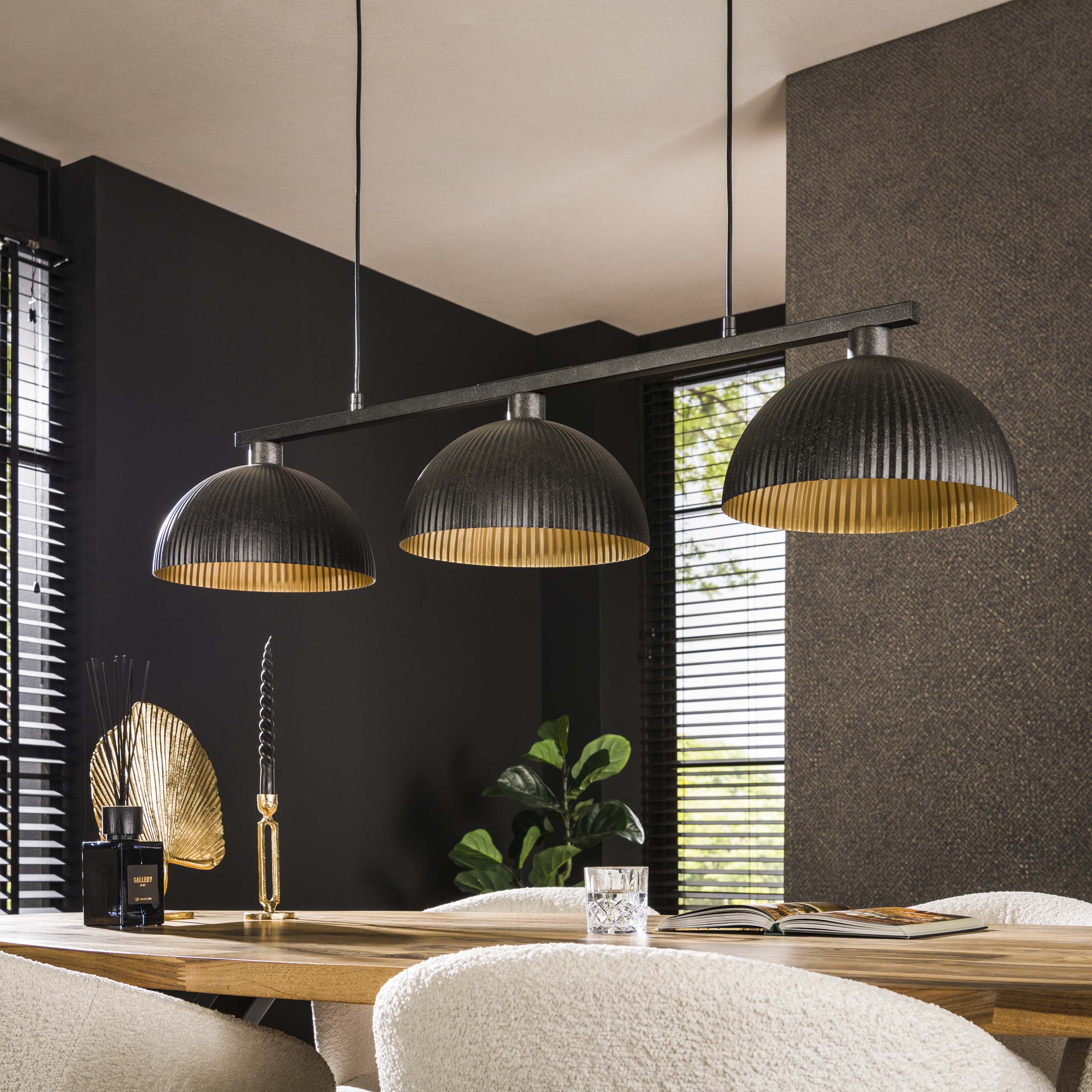 Hanglamp Ripple 3 Lichts Artic Zwart
