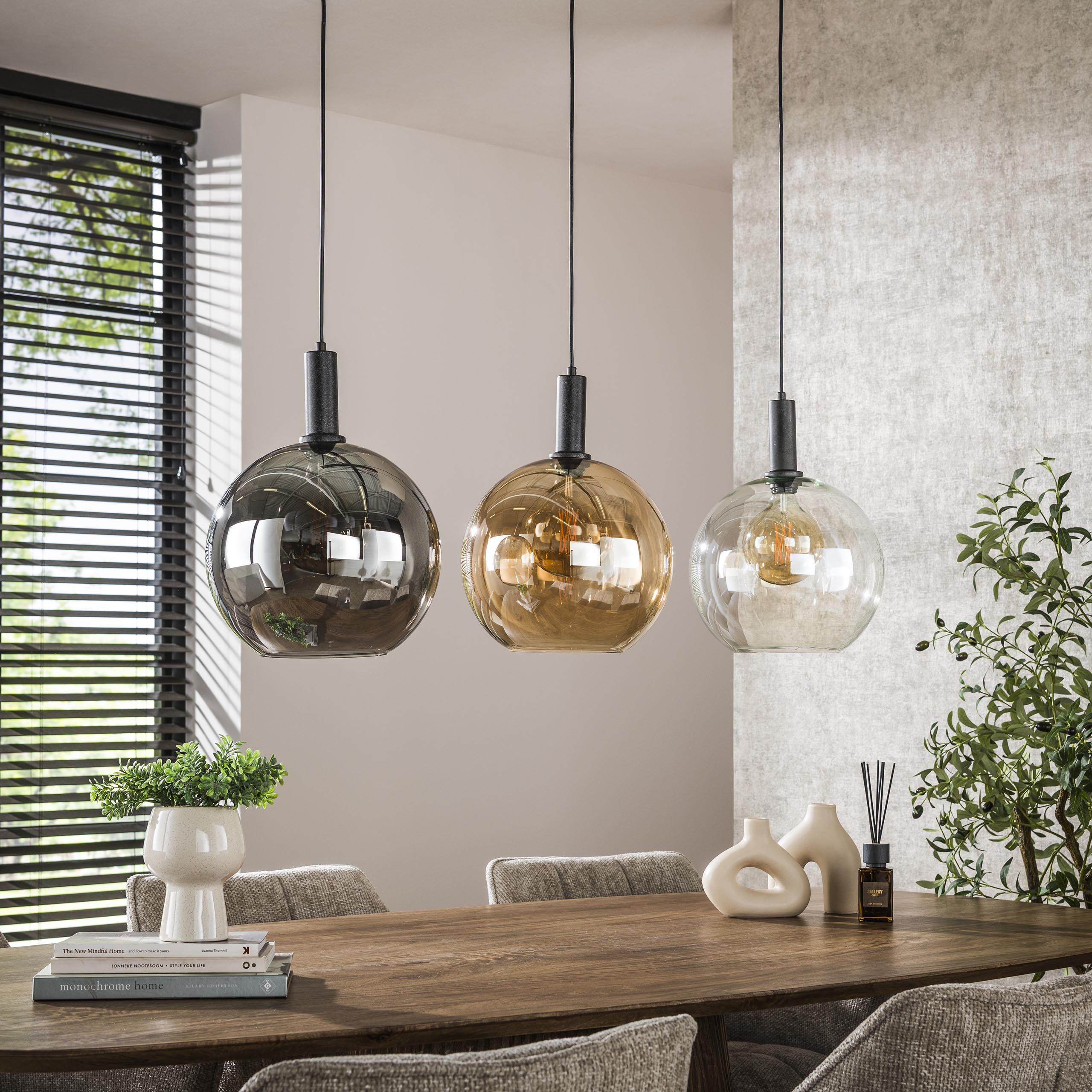 Hanglamp Sfera Tricolore 3 Lichts Artic Zwart