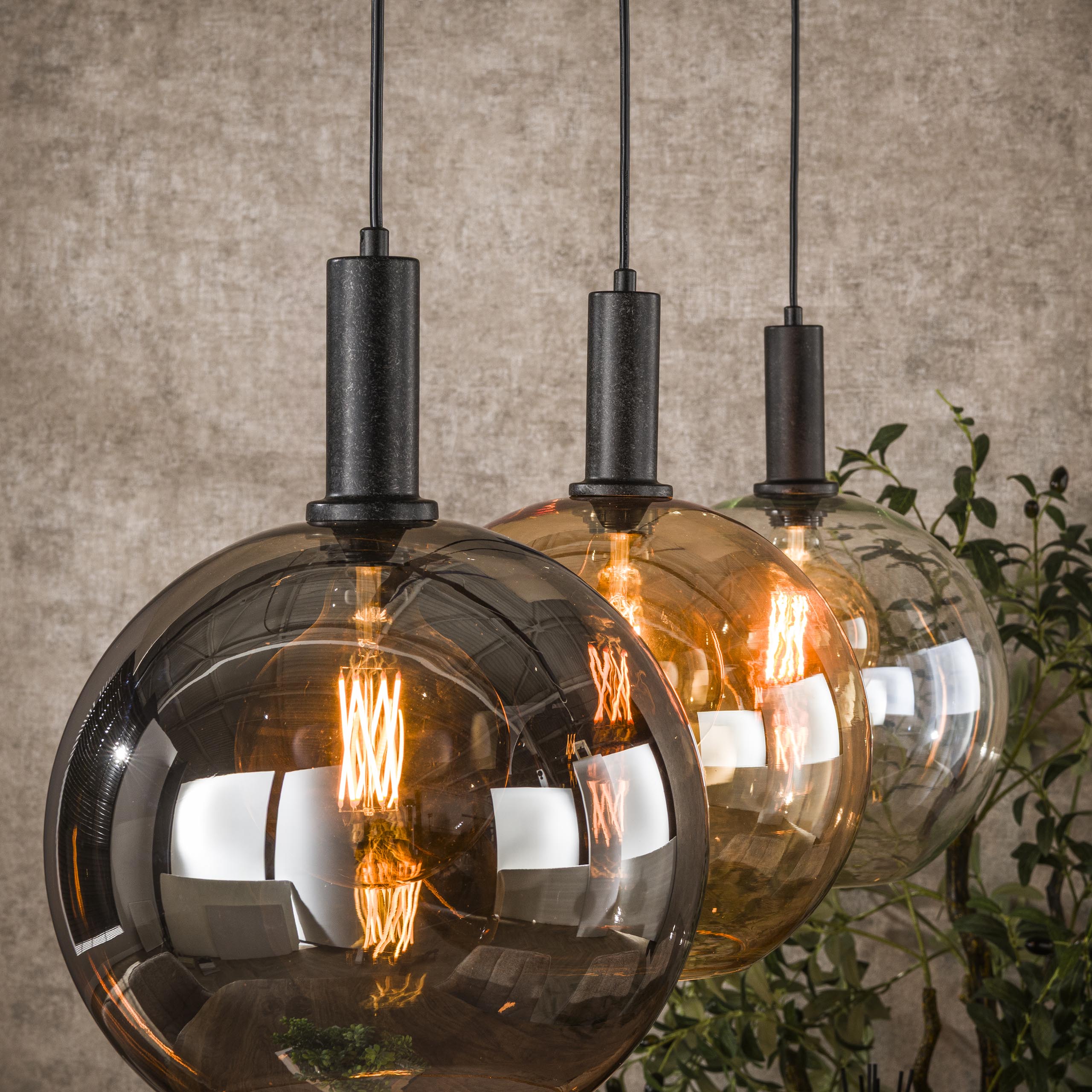 Hanglamp Sfera Tricolore 3 Lichts Artic Zwart