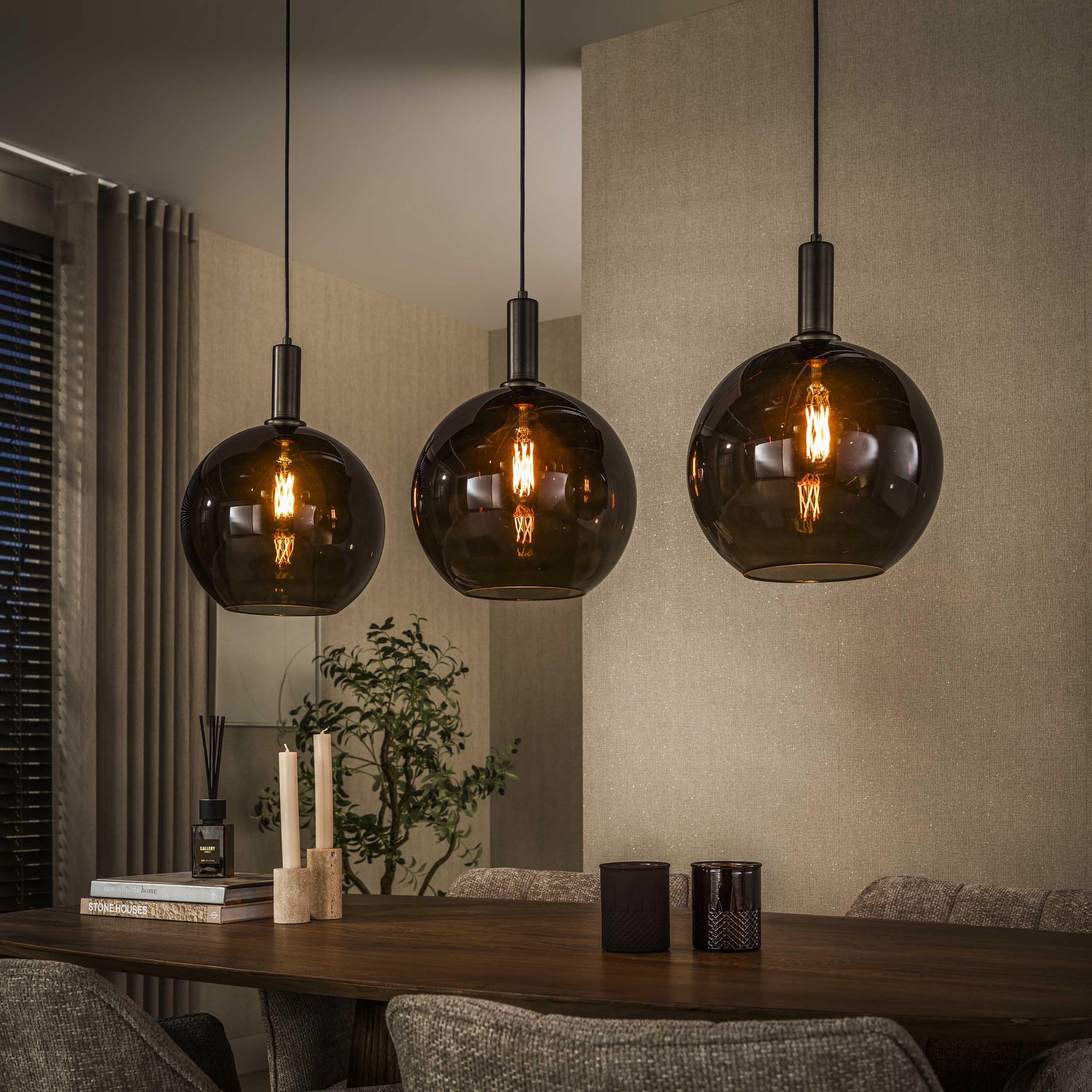 Hanglamp Sfera Tricolore 3-lichts / Sienna bruin