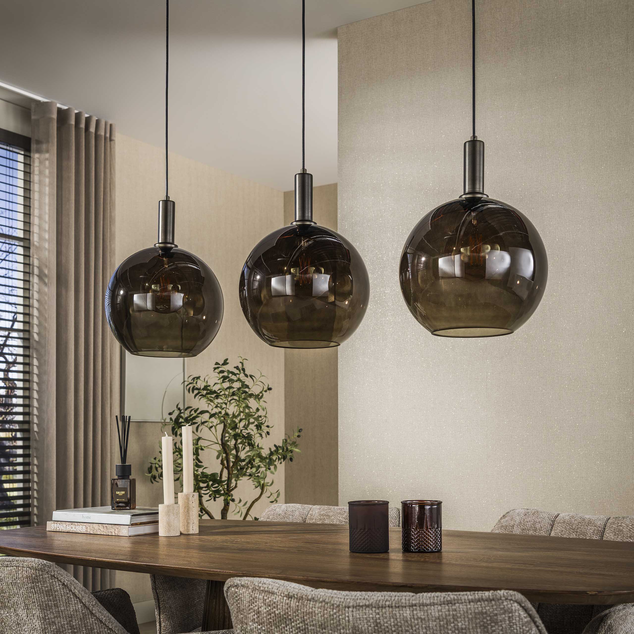 Hanglamp Sfera Tricolore 3-lichts / Sienna bruin