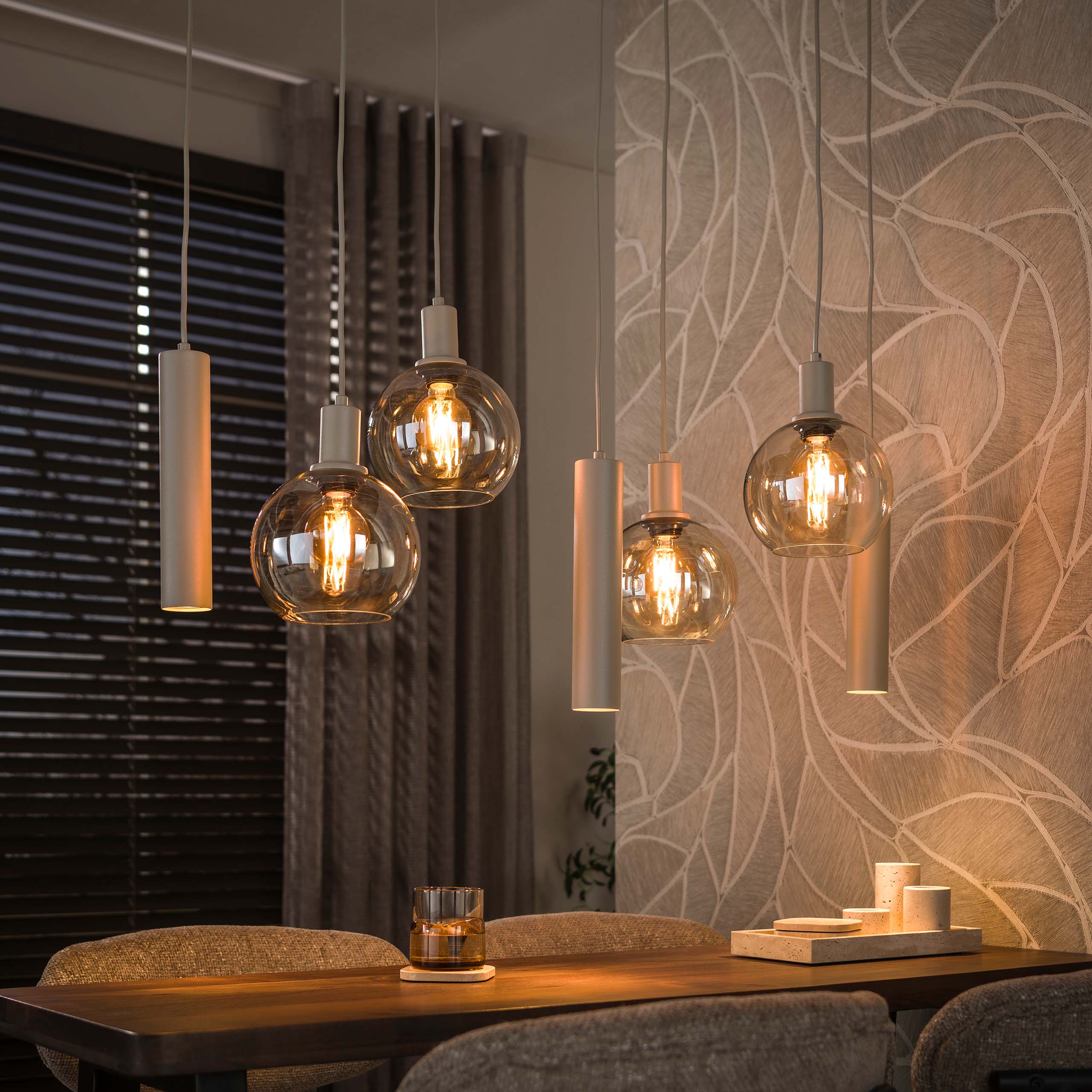Hanglamp Sfera Tricolore 4+3-lichts / Beige