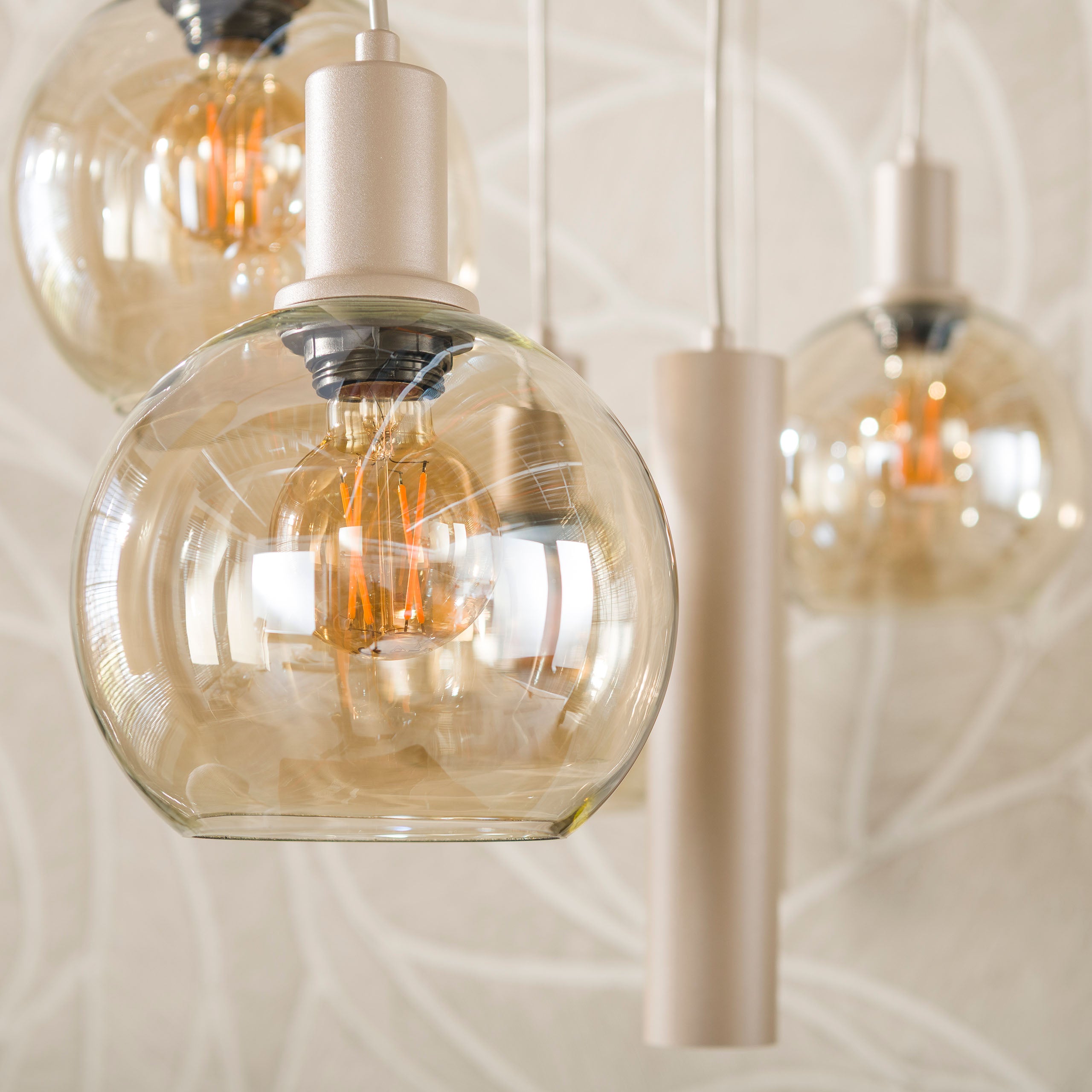 Hanglamp Sfera Tricolore 4+3-lichts / Beige