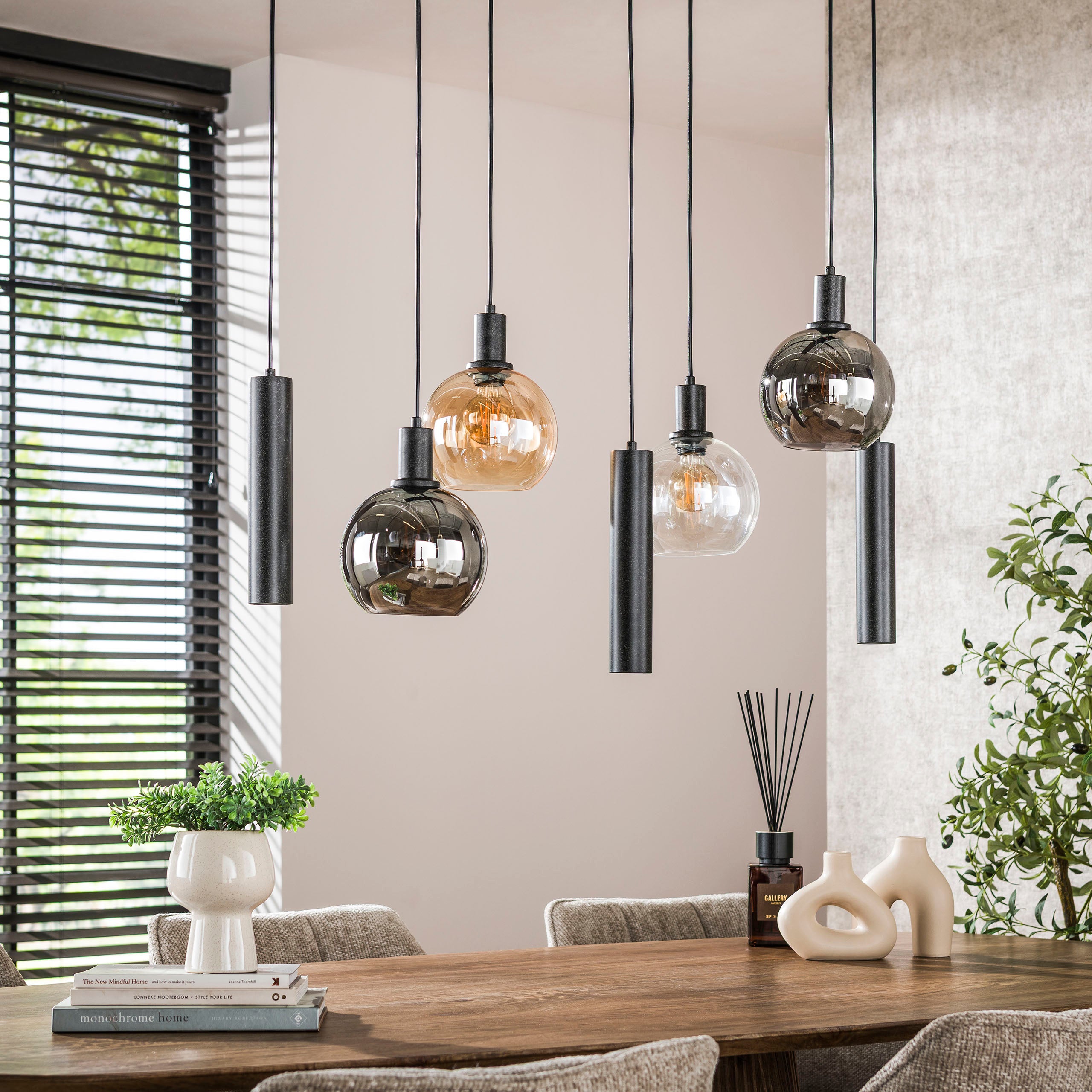 Hanglamp Sfera Tricolore 4 3 Lichts Artic Zwart