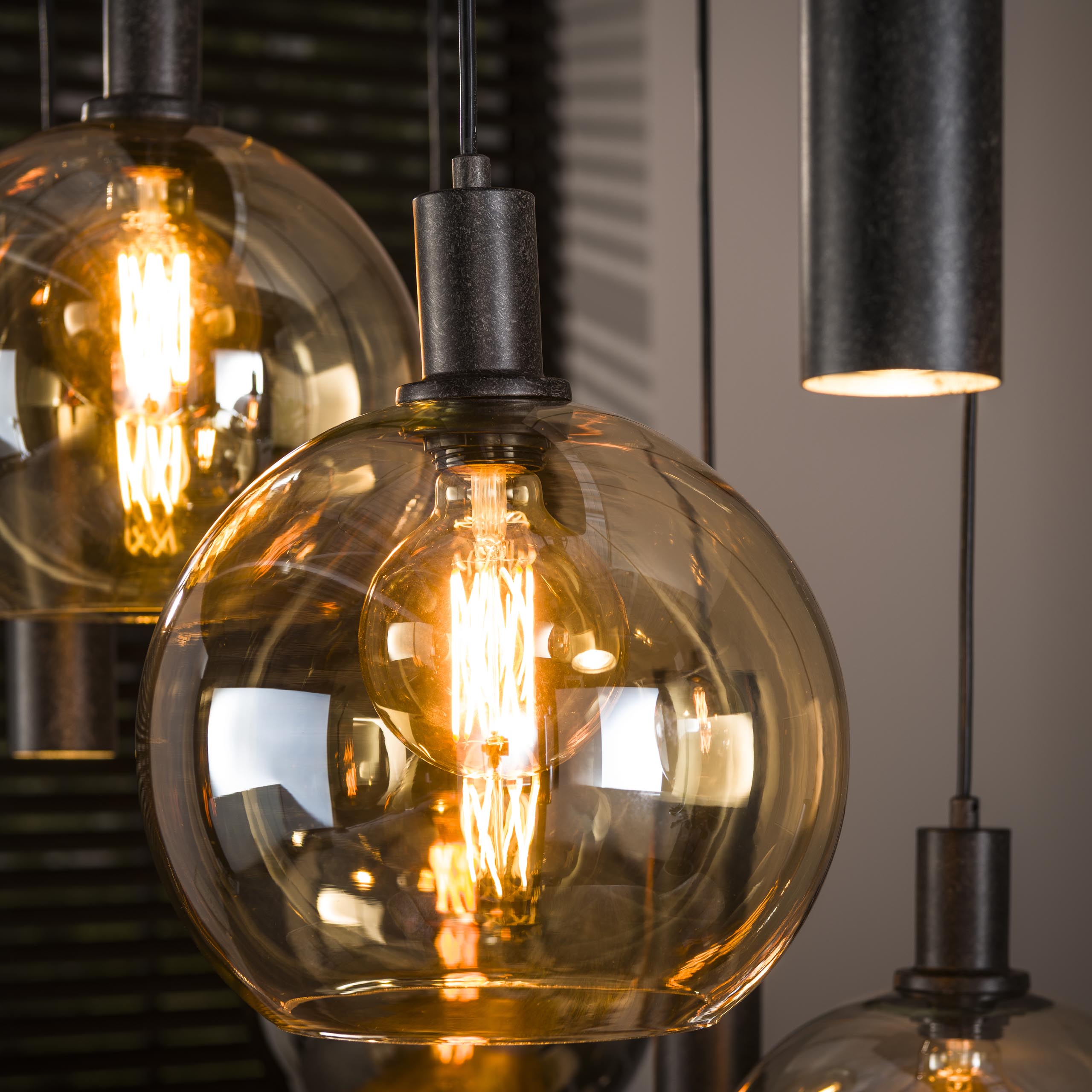 Hanglamp Sfera Tricolore 5 4 Lichts Artic Zwart