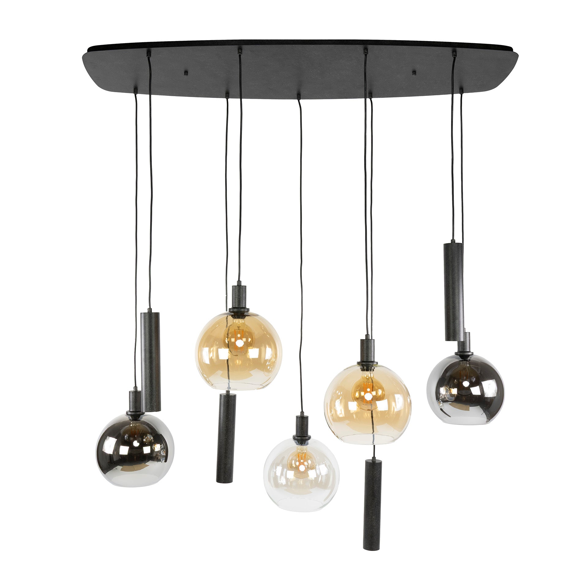 Hanglamp Sfera Tricolore 5 4 Lichts Artic Zwart