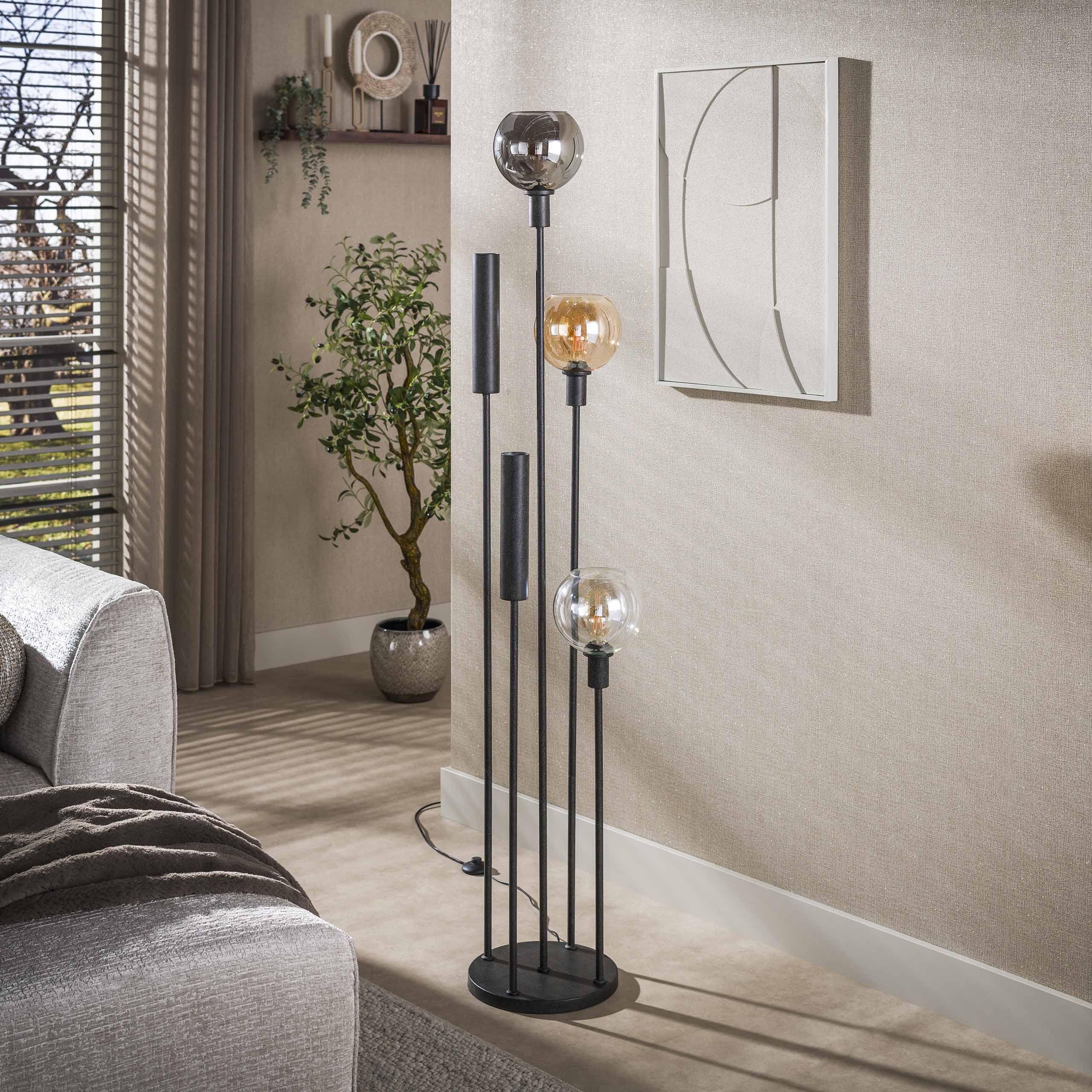 Vloerlamp Sfera Tricolore 5-lichts / Artic zwart