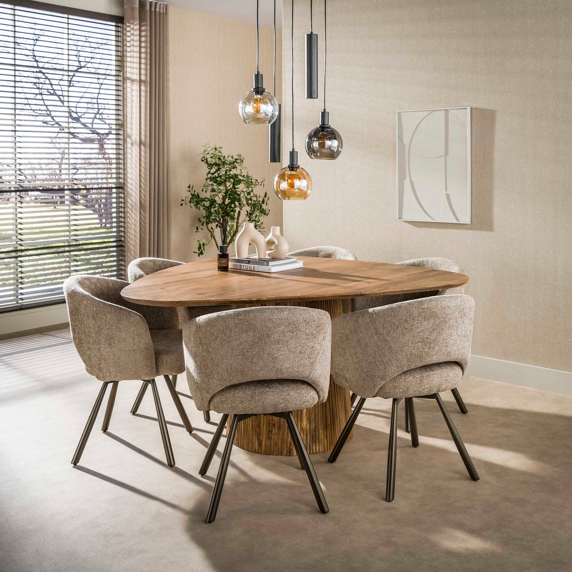 Hanglamp Sfera Tricolore getrapt 5-lichts / Artic zwart