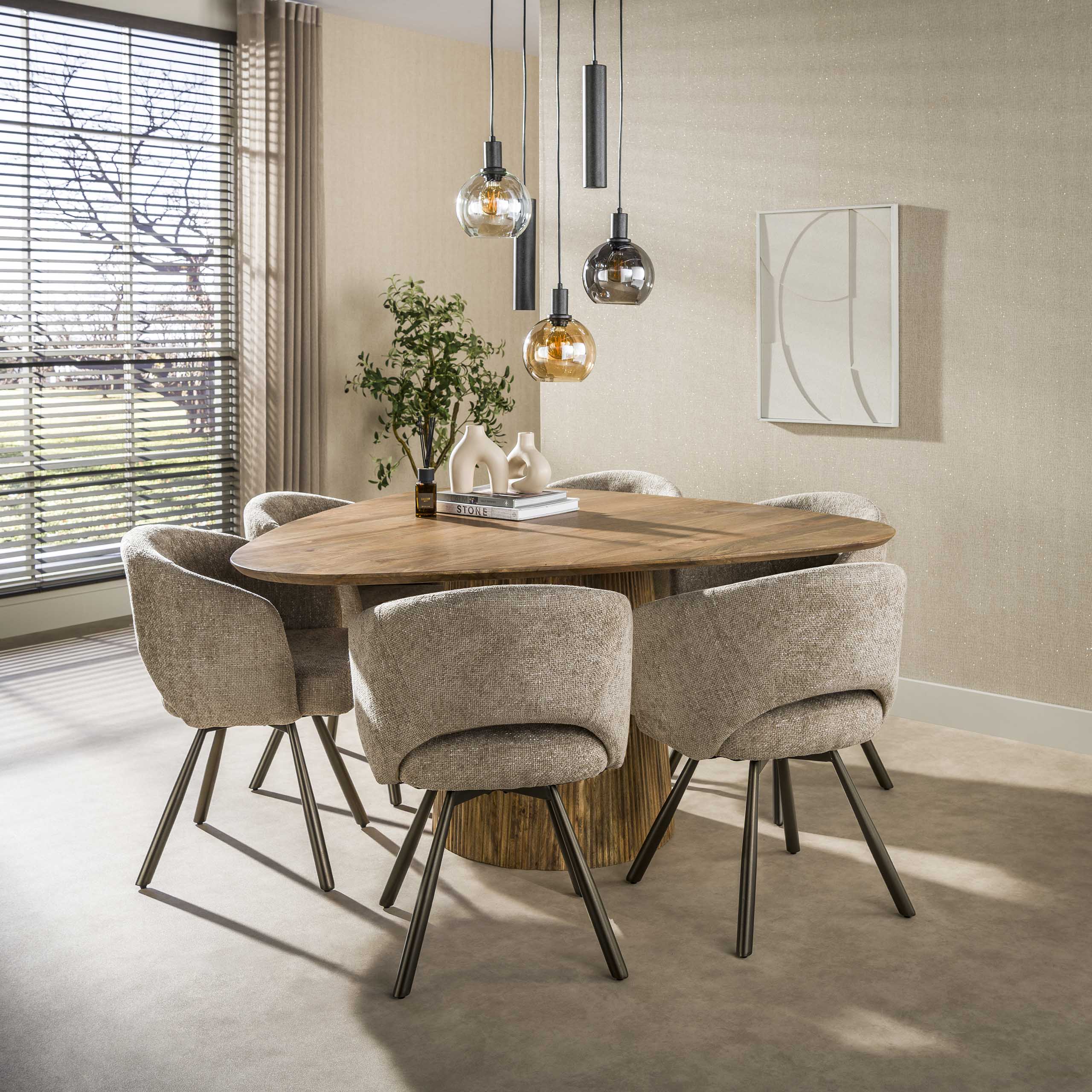 Hanglamp Sfera Tricolore getrapt 5-lichts / Artic zwart