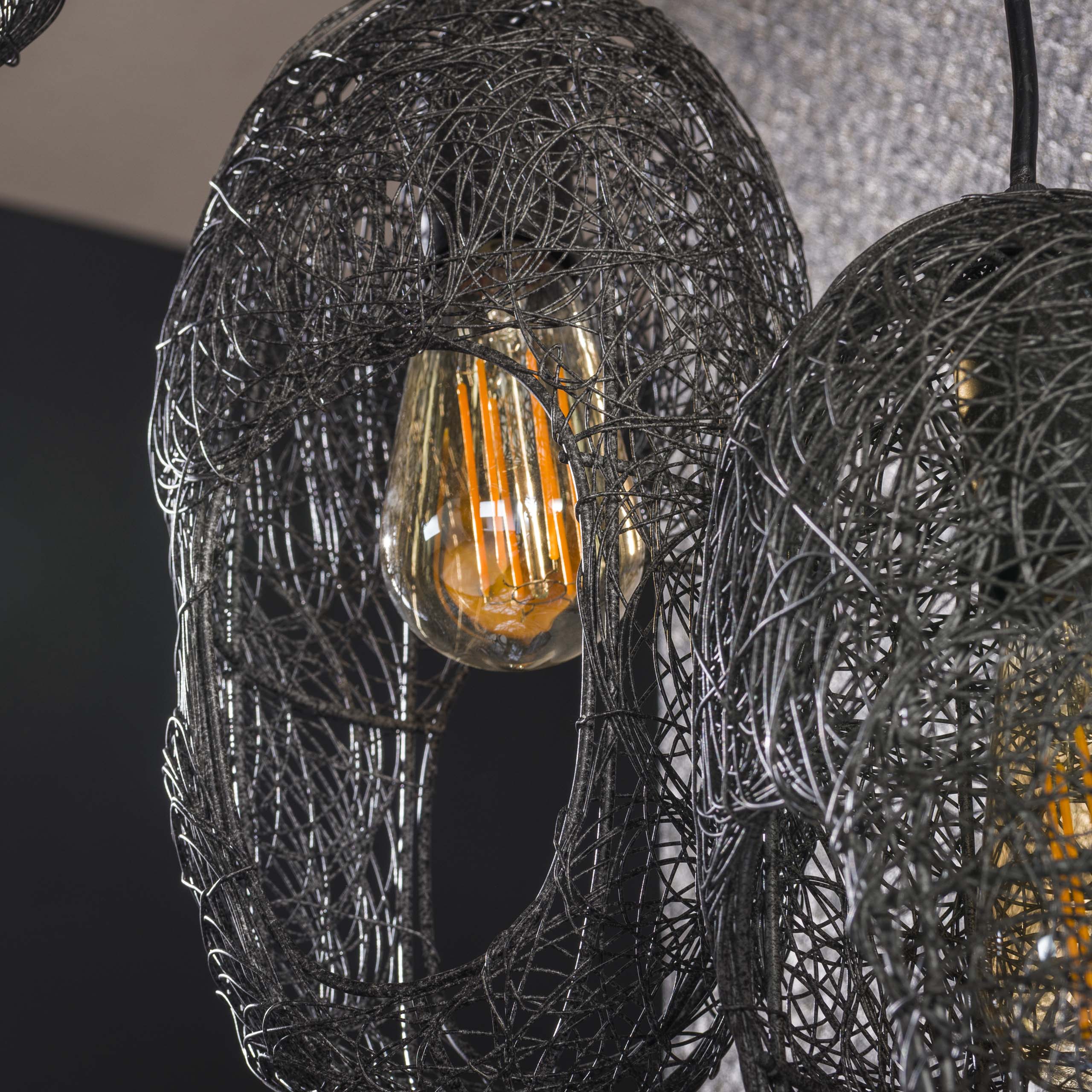 Hanglamp Open Eye 5 Lichts Artic Zwart