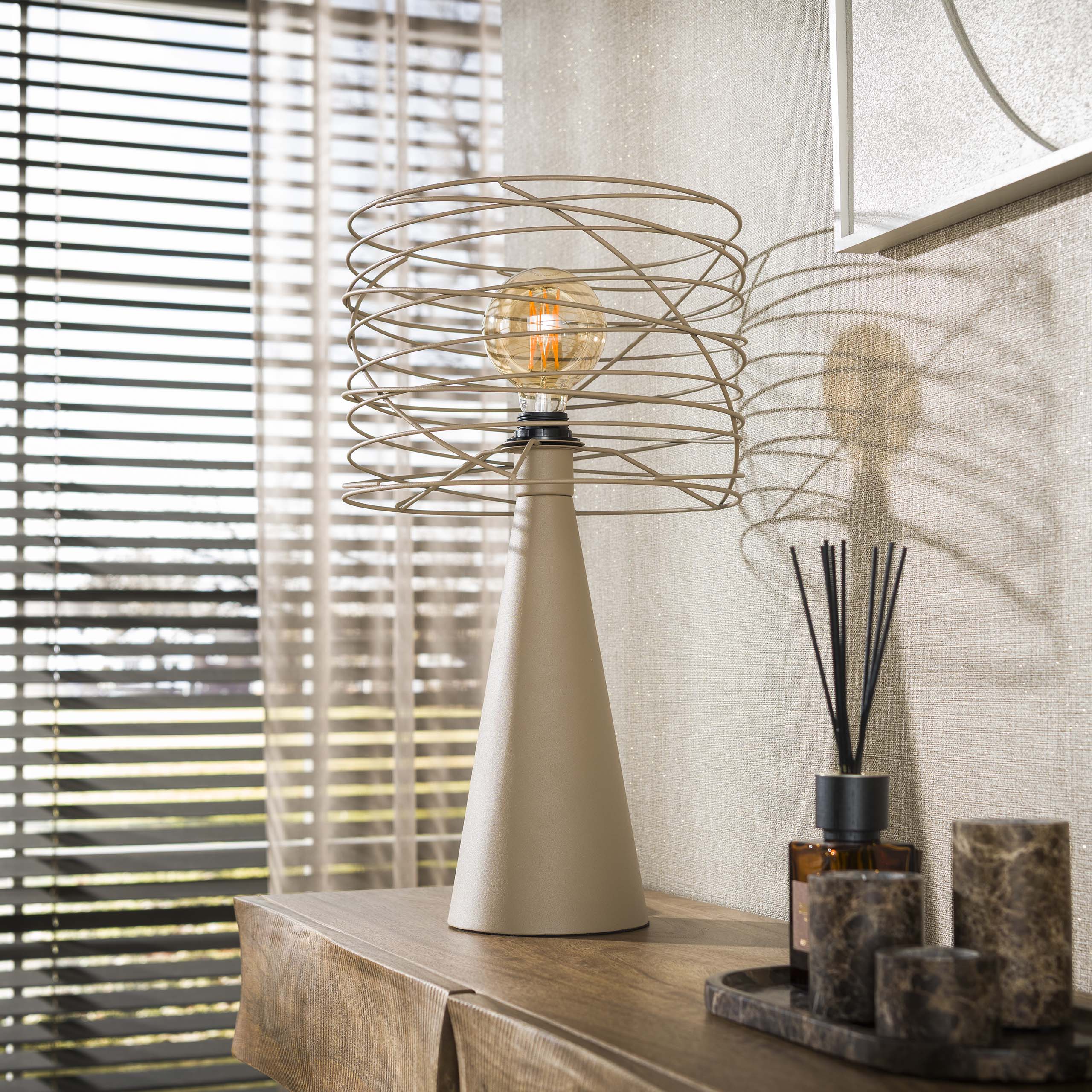 Tafellamp Curl 1-lichts / Beige